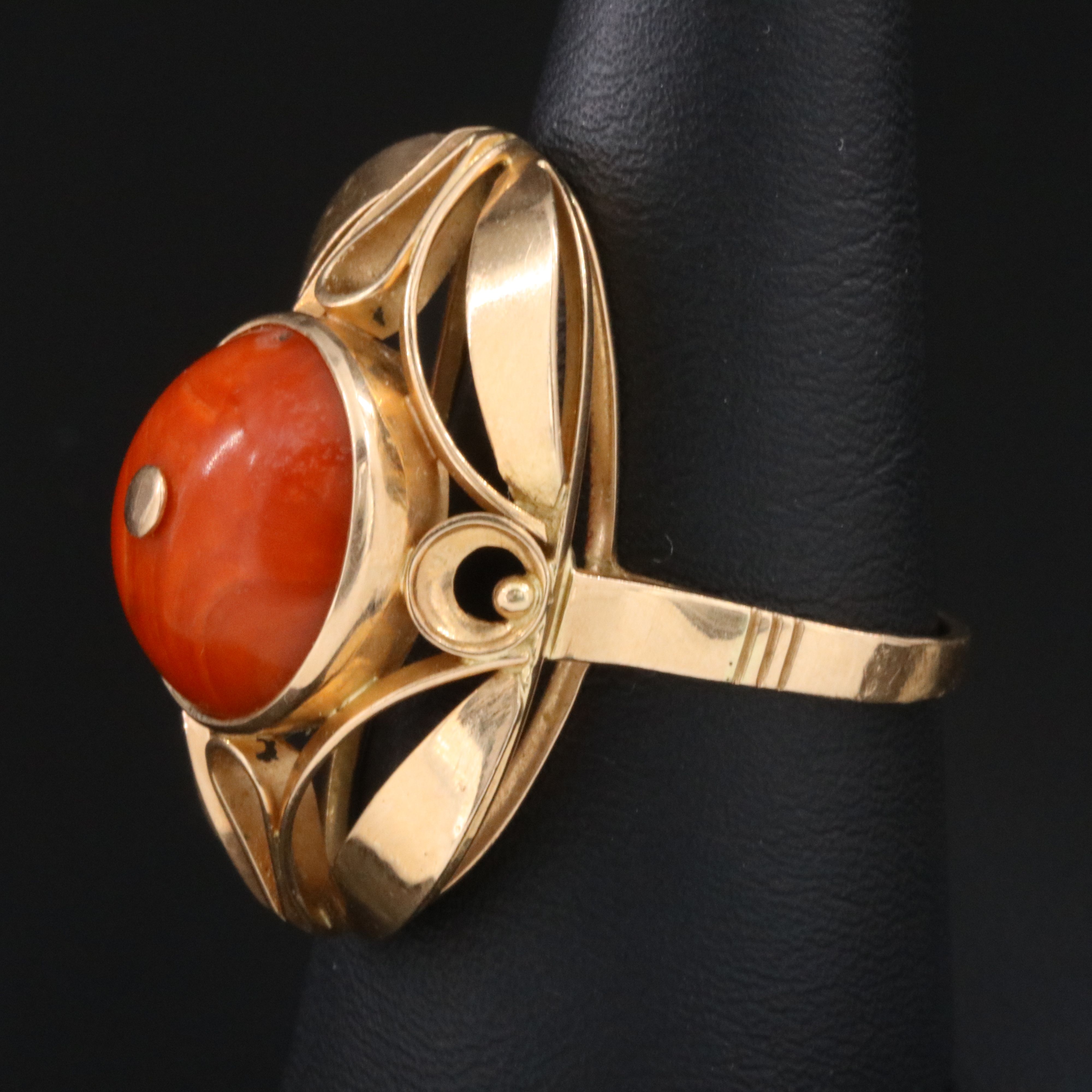 14K Coral Ring
