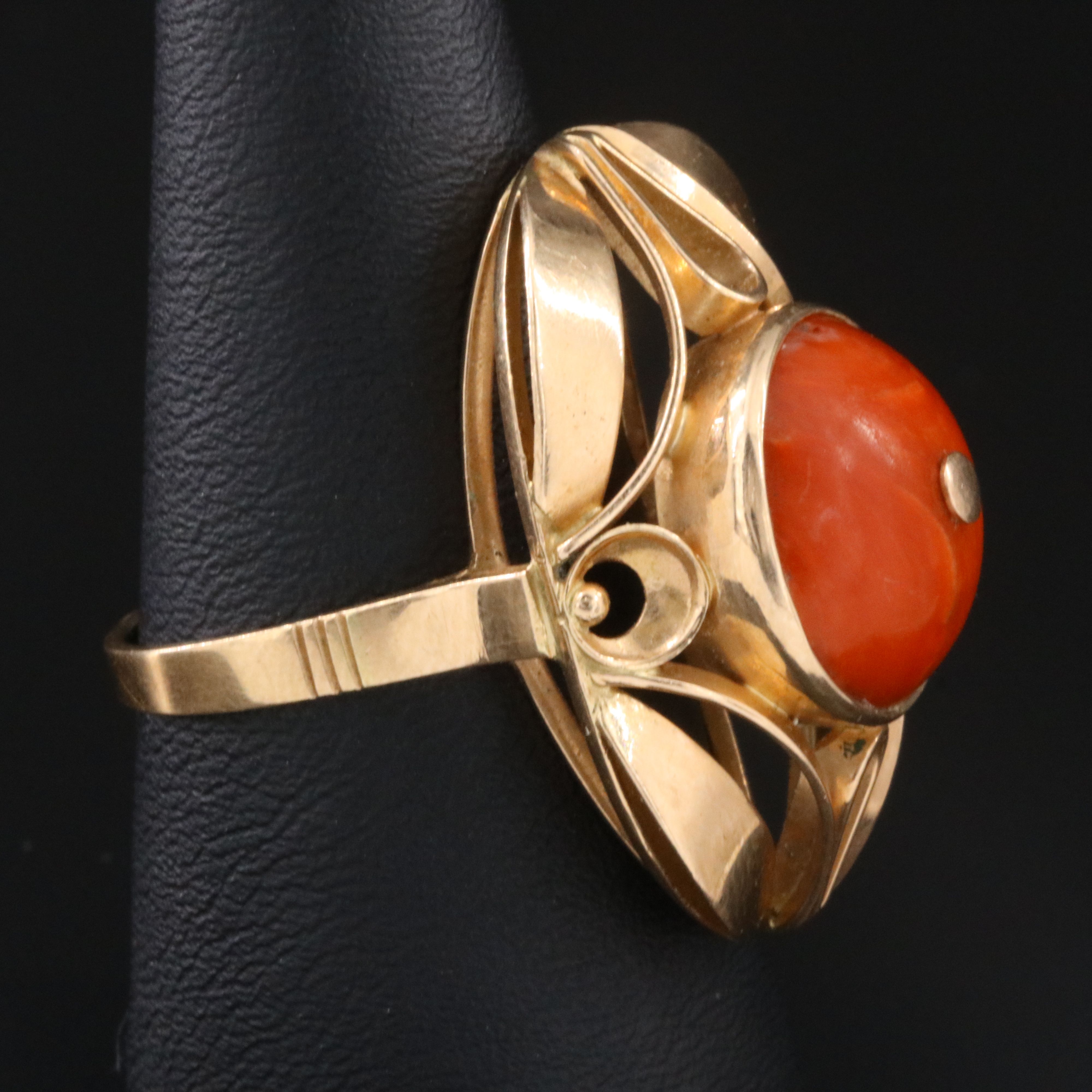 14K Coral Ring