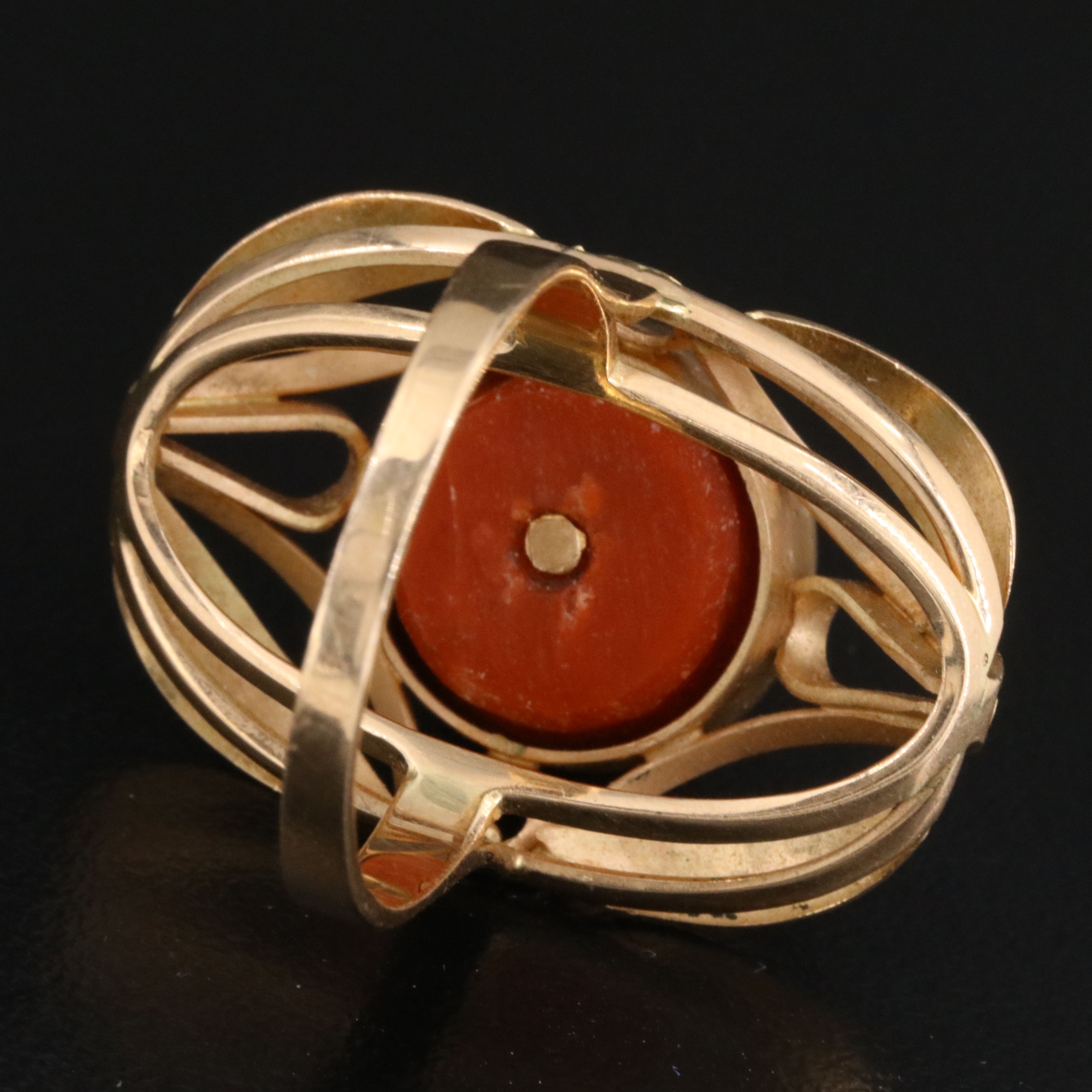 14K Coral Ring