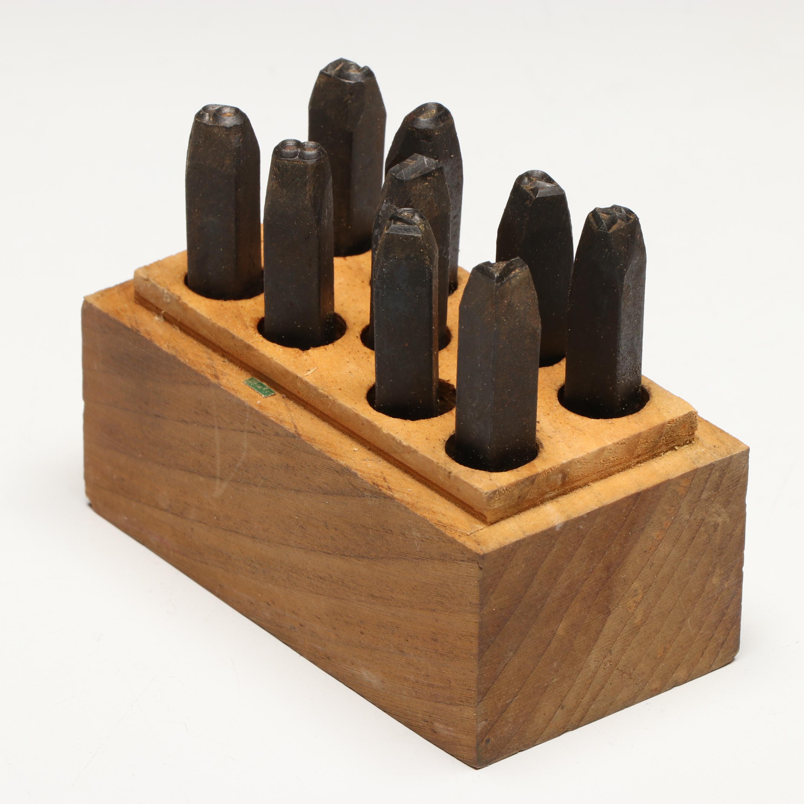 U.S. WWI Era Dog Tag Stamping Kit and More Stamp Sets, Early to Mid-20th Century