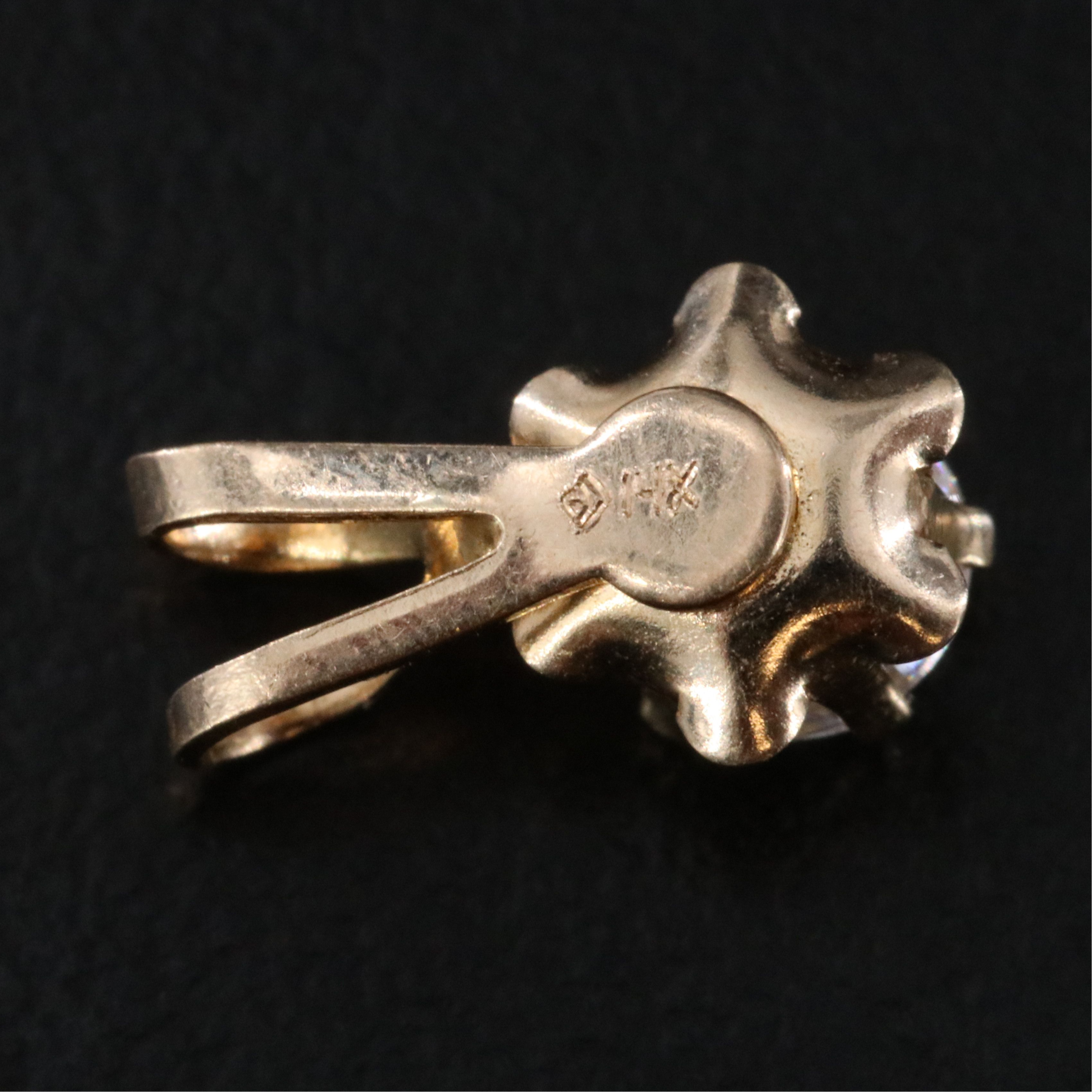 14K CZ Buttercup Pendant
