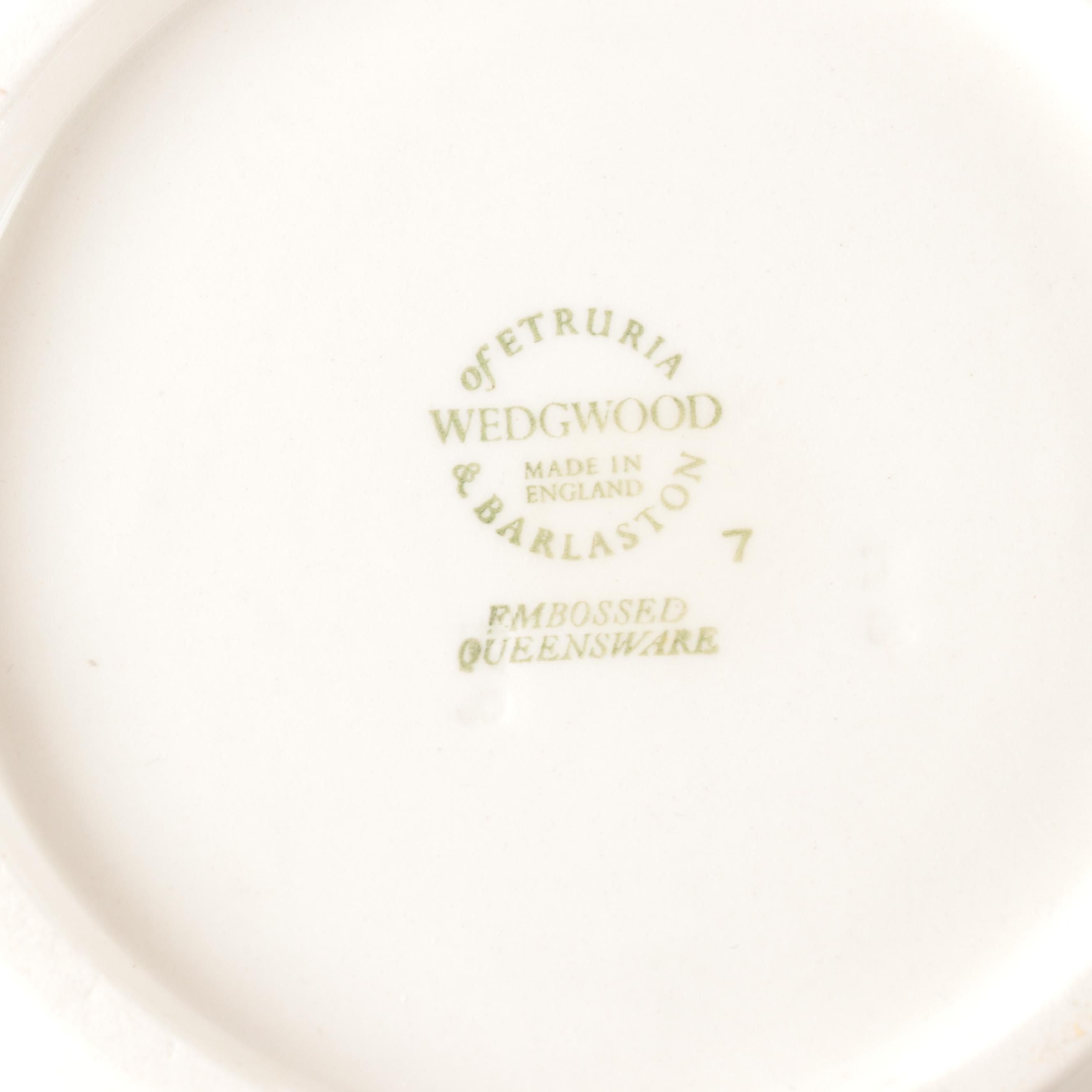 Wedgwood "Cream Color on Cream Color" Ceramic Teapot and More