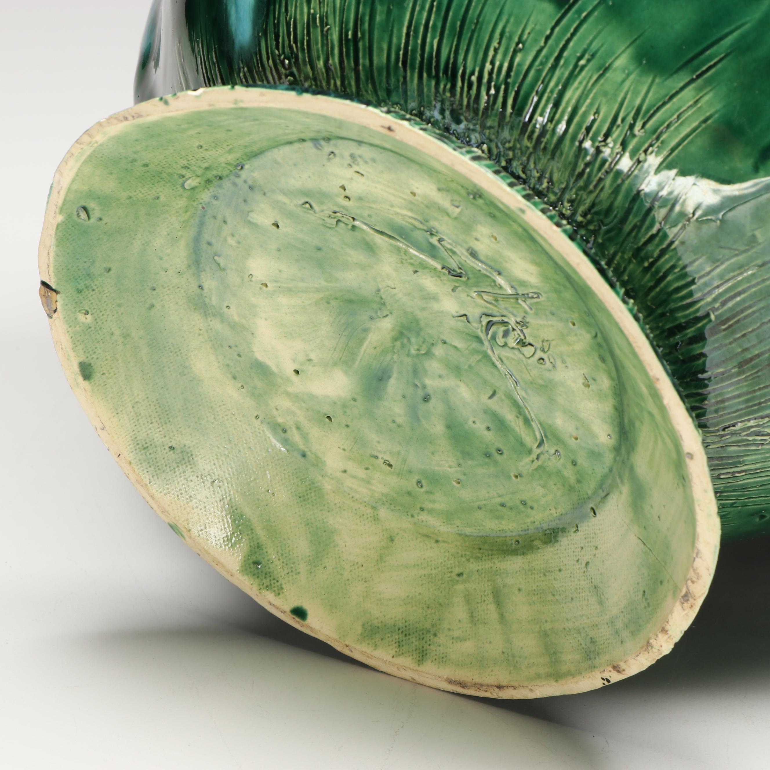 Studio Art Pottery Cabbage Leaf Bowl