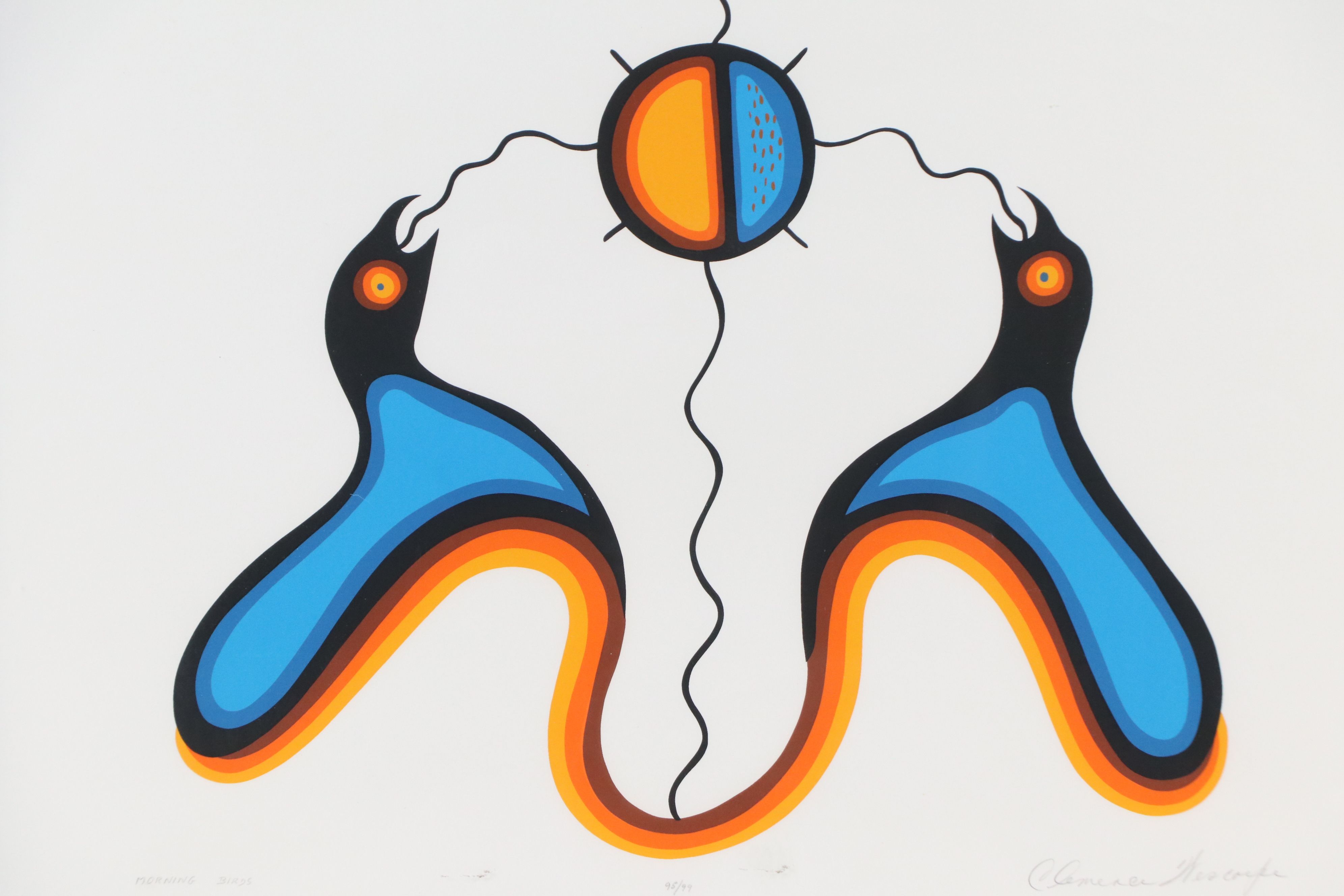 Clemence Wescoupe Serigraph "Morning Birds"