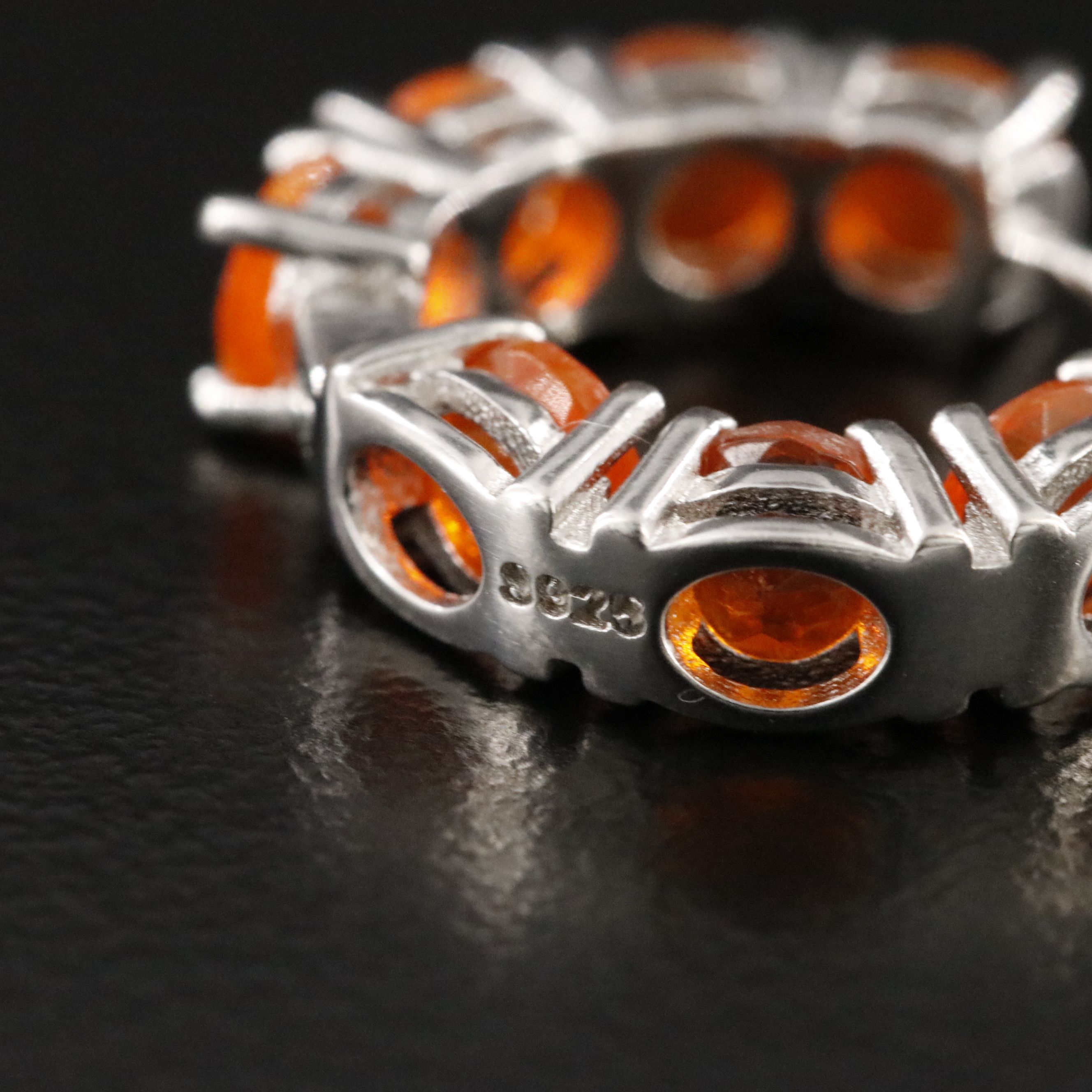 Sterling Fire Opal Inside-Out Hoop Earrings