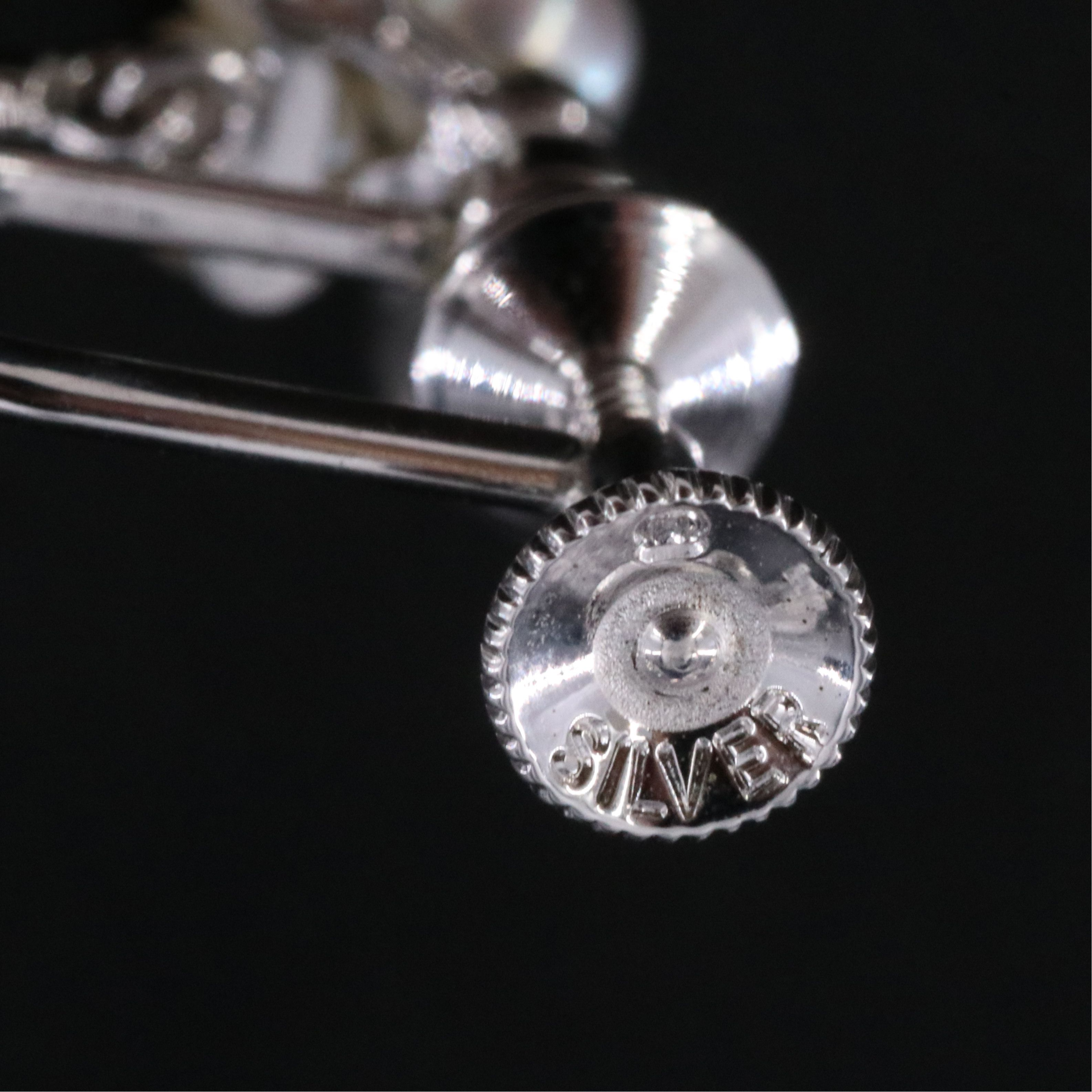 Mikimoto Sterling Pearl Drop Screwback Earrings