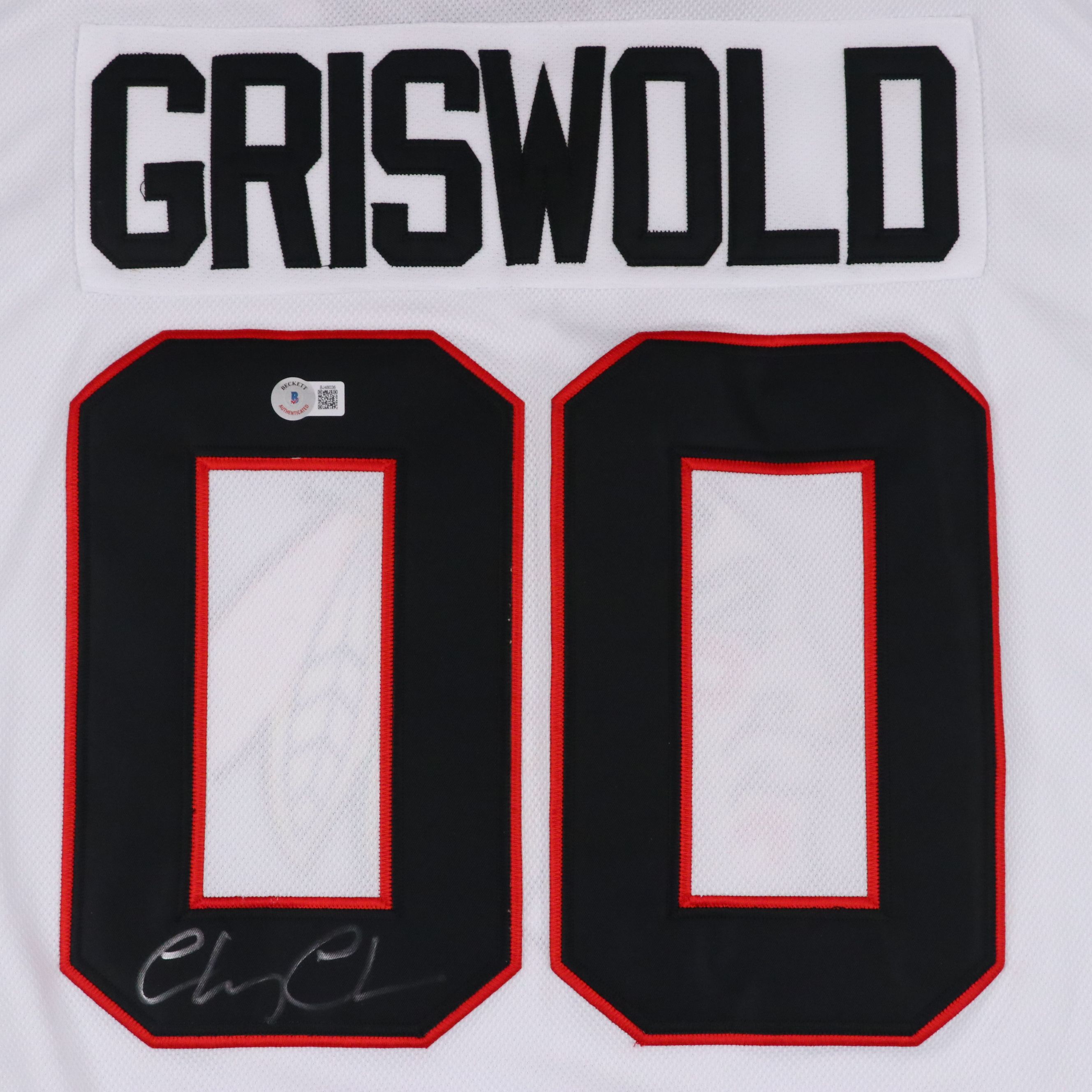 Chevy Chase Signed "Christmas Vacation: Clark Griswold" Hockey Jersey, Beckett