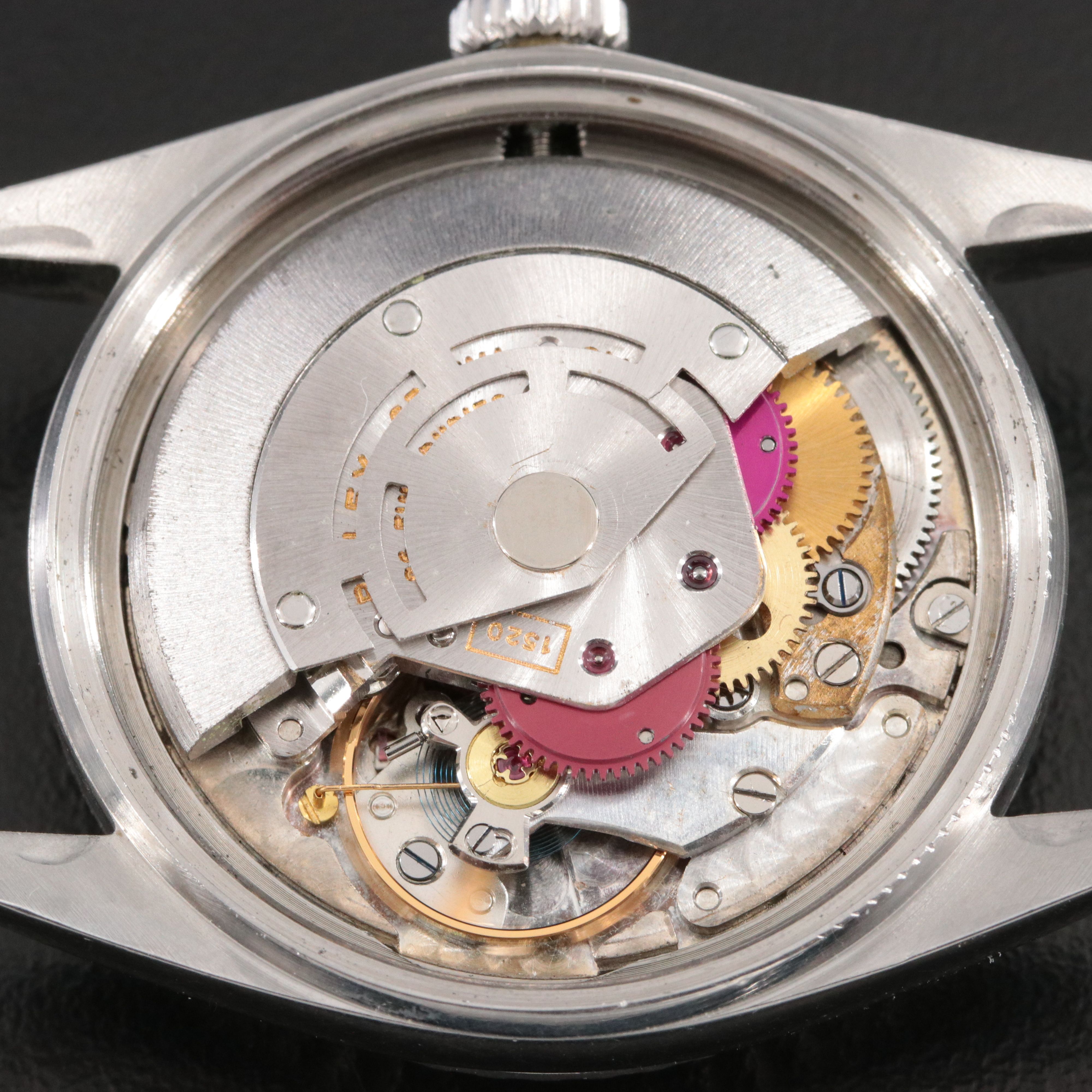 1964 Rolex Stainless Steel Engine Turned Bezel Datejust 1603 Watch