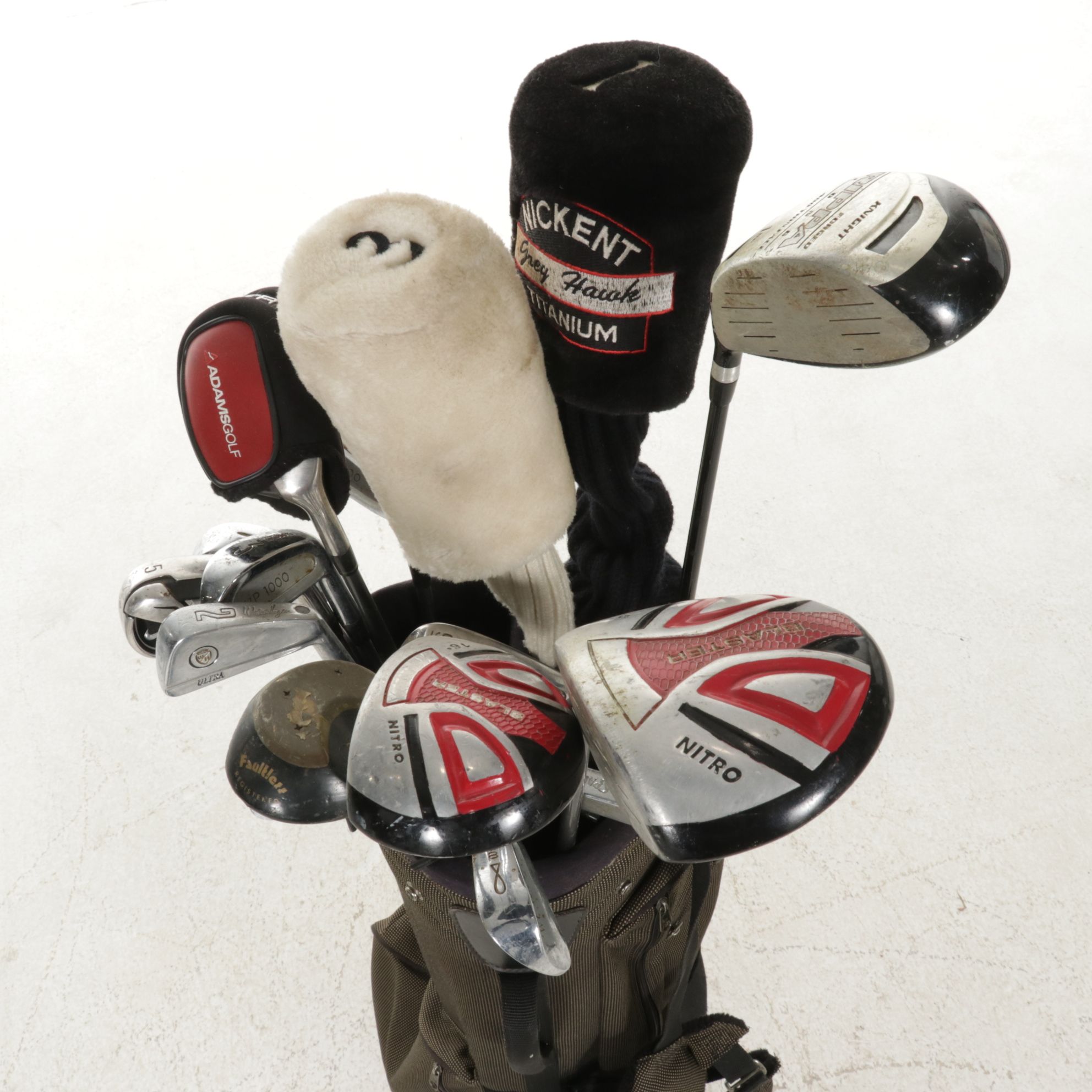 Golf Club Set with Knight and Nitro Woods and Wilson Irons