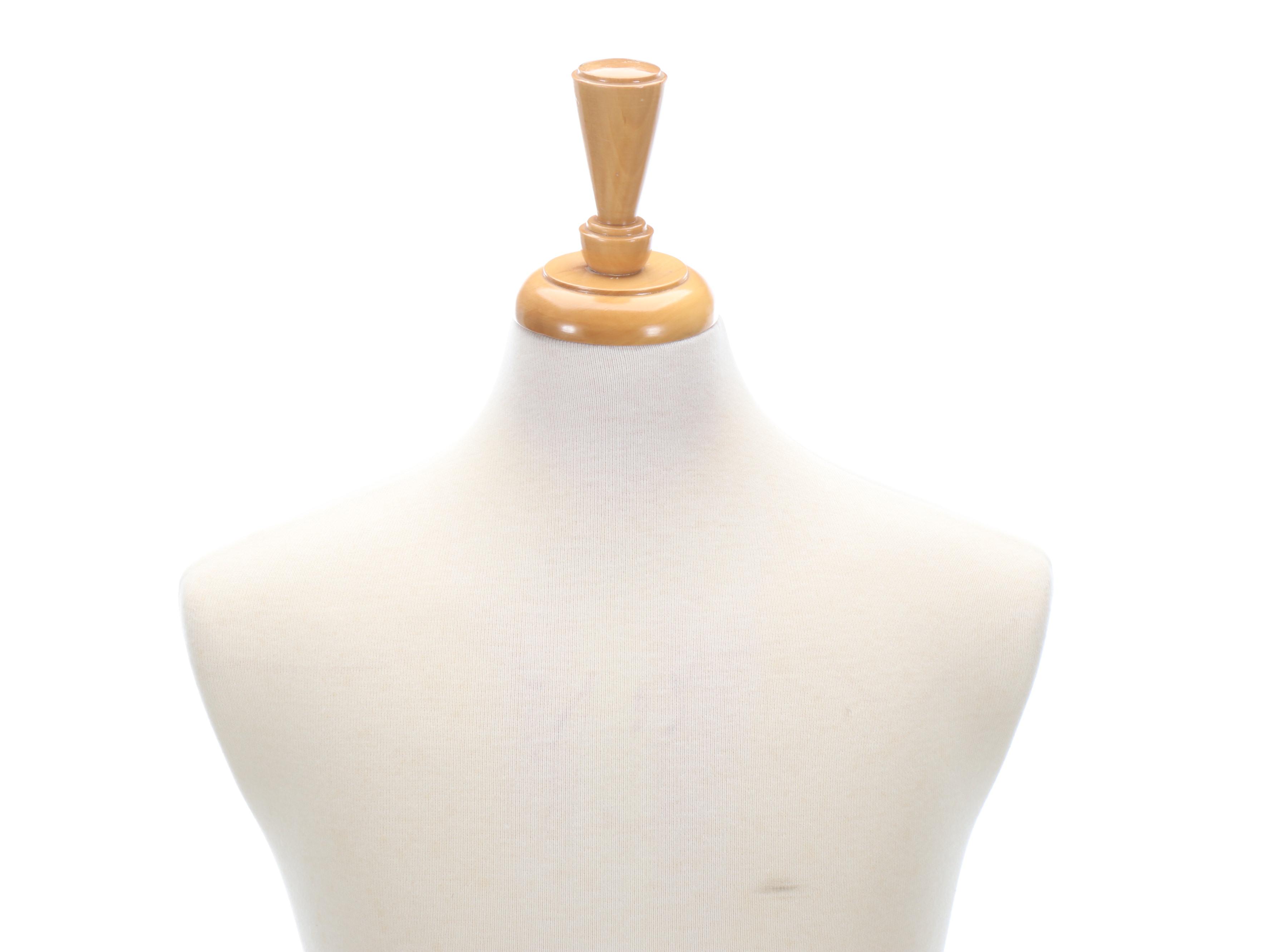 Soft Male Torso Mannequin on Adjustable Wood Stand