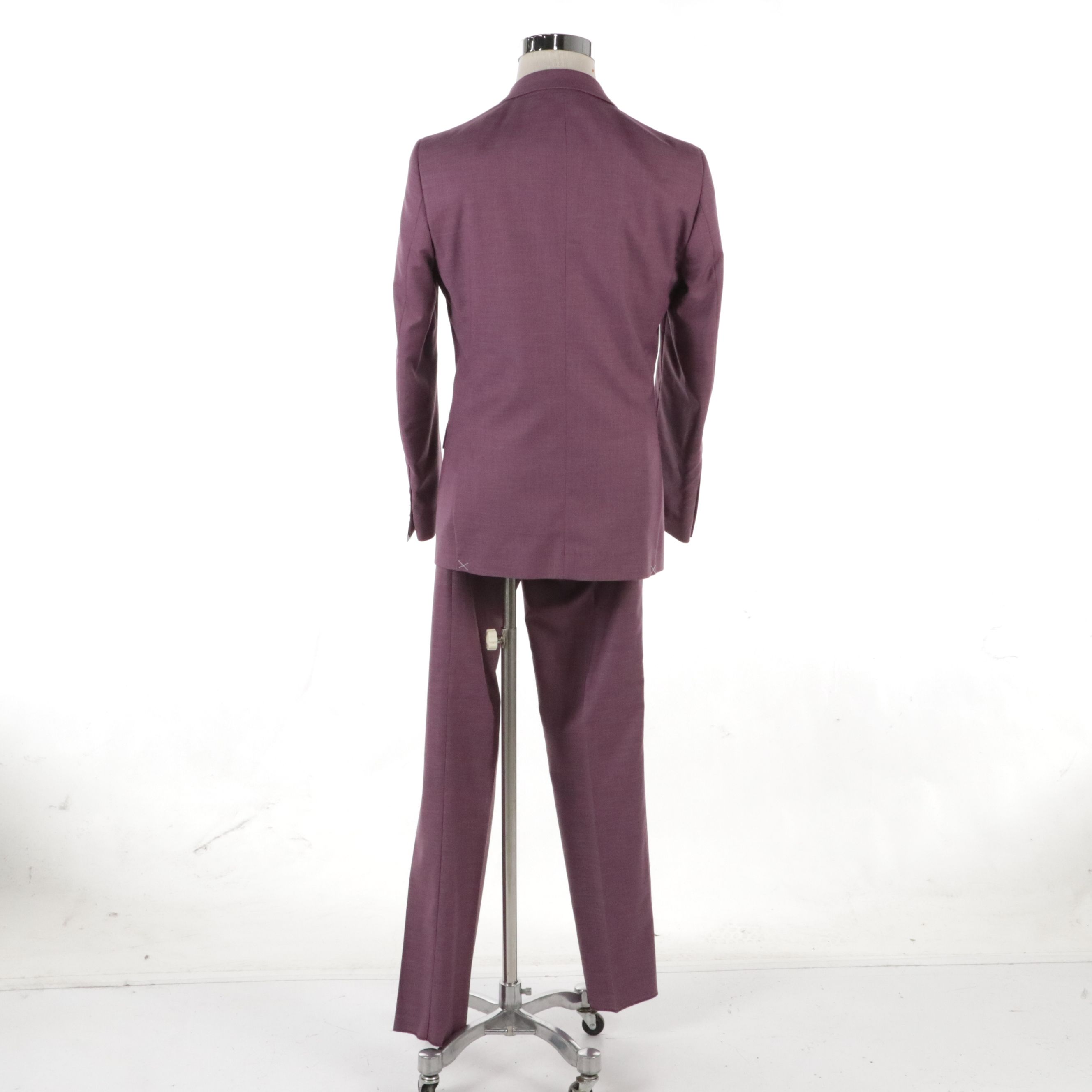Men's Renoir Violet Polyester Blend Suit, With Tags