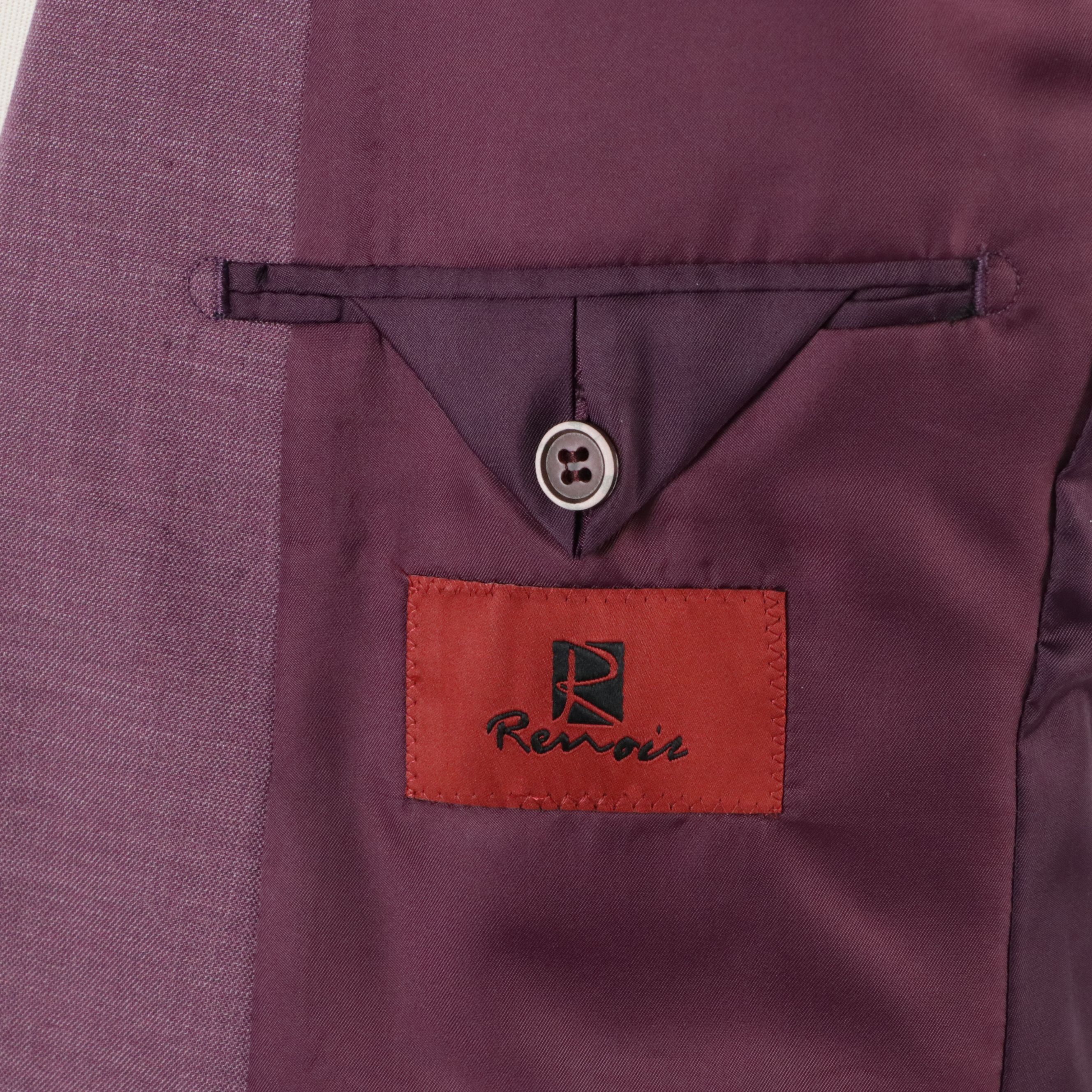 Men's Renoir Violet Polyester Blend Suit, With Tags