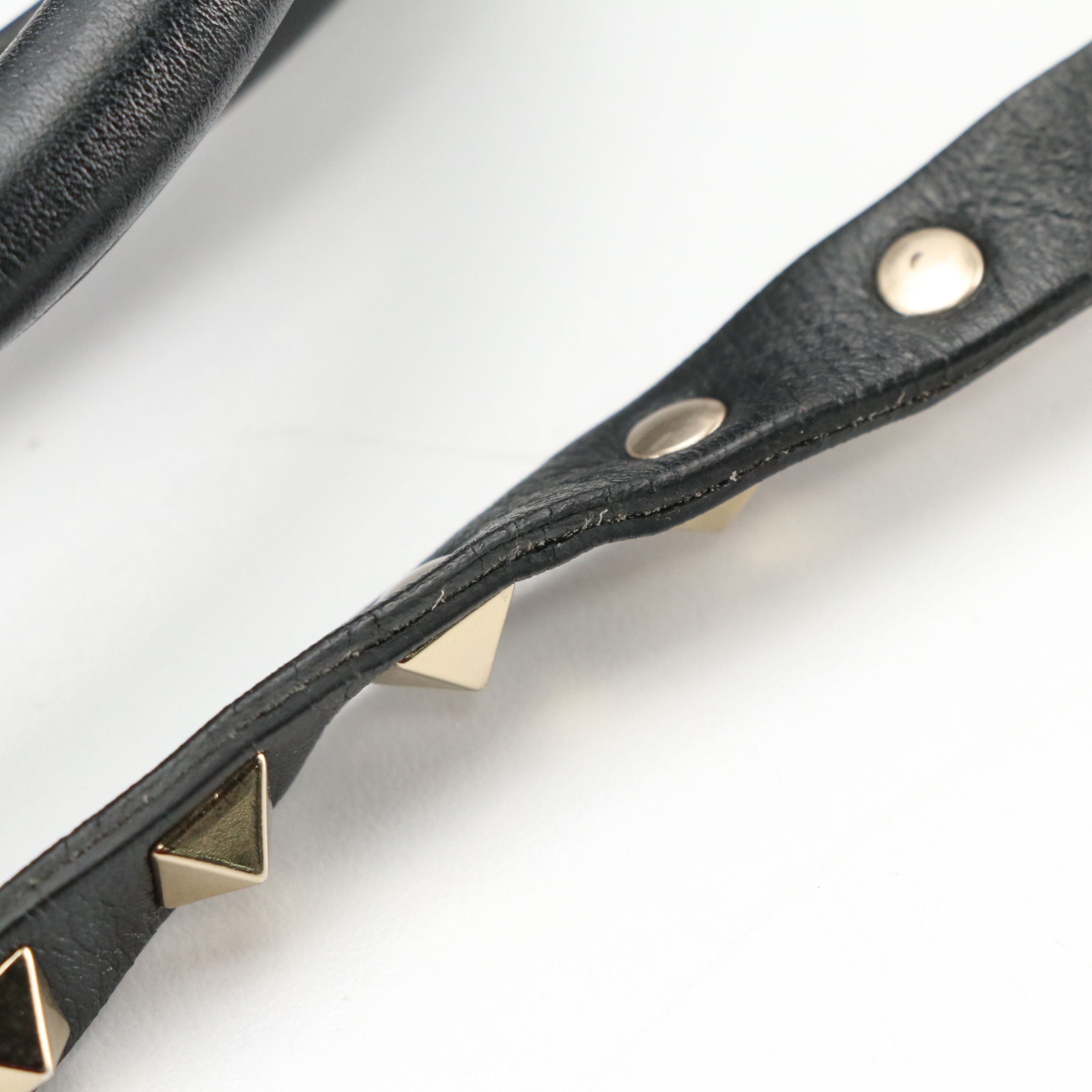 Valentino Garavani Rockstud Trapeze Two-Way Bag in Black Leather