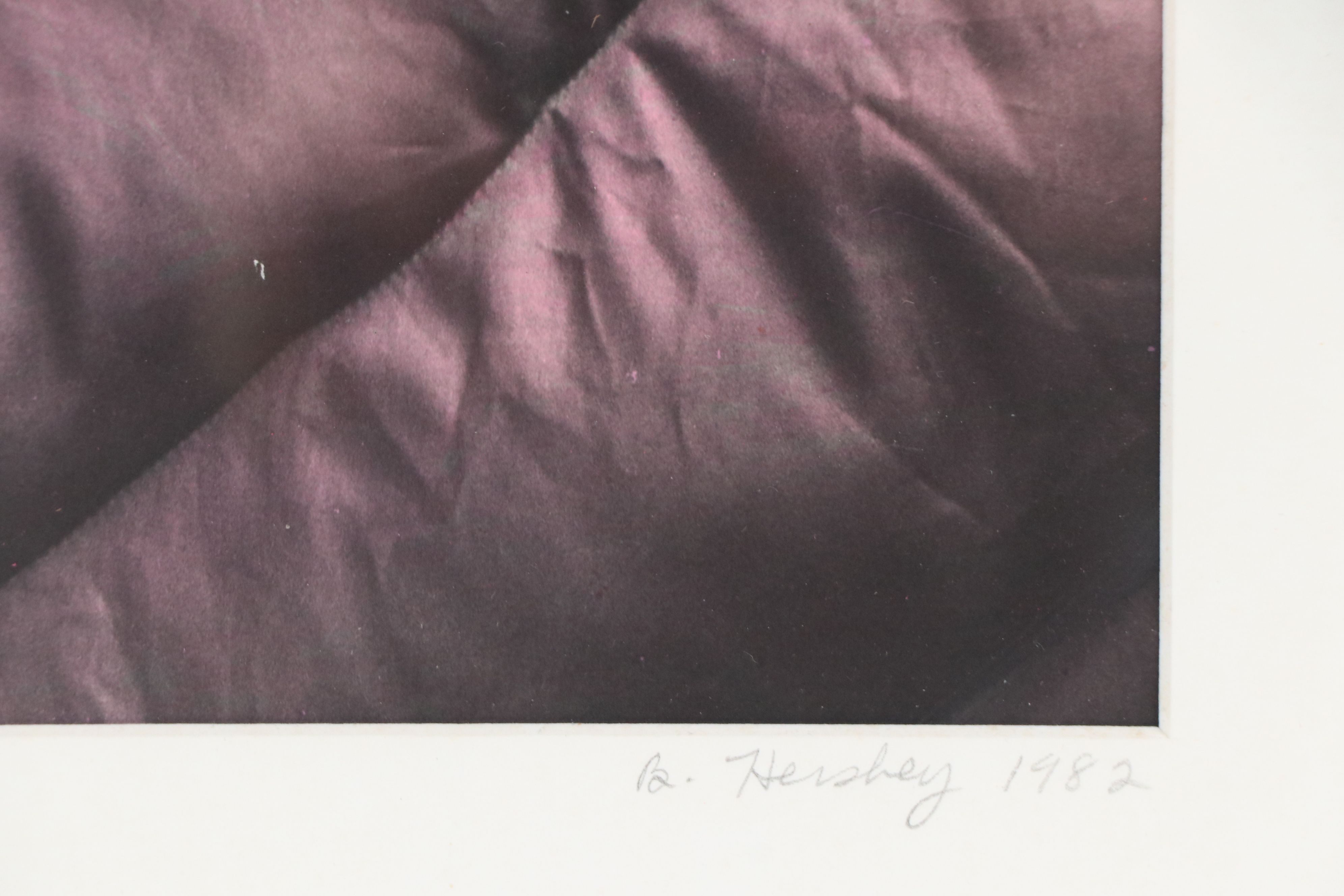 B. Hershey Hand-Tinted Silver Print Under Covers Portrait, 1982