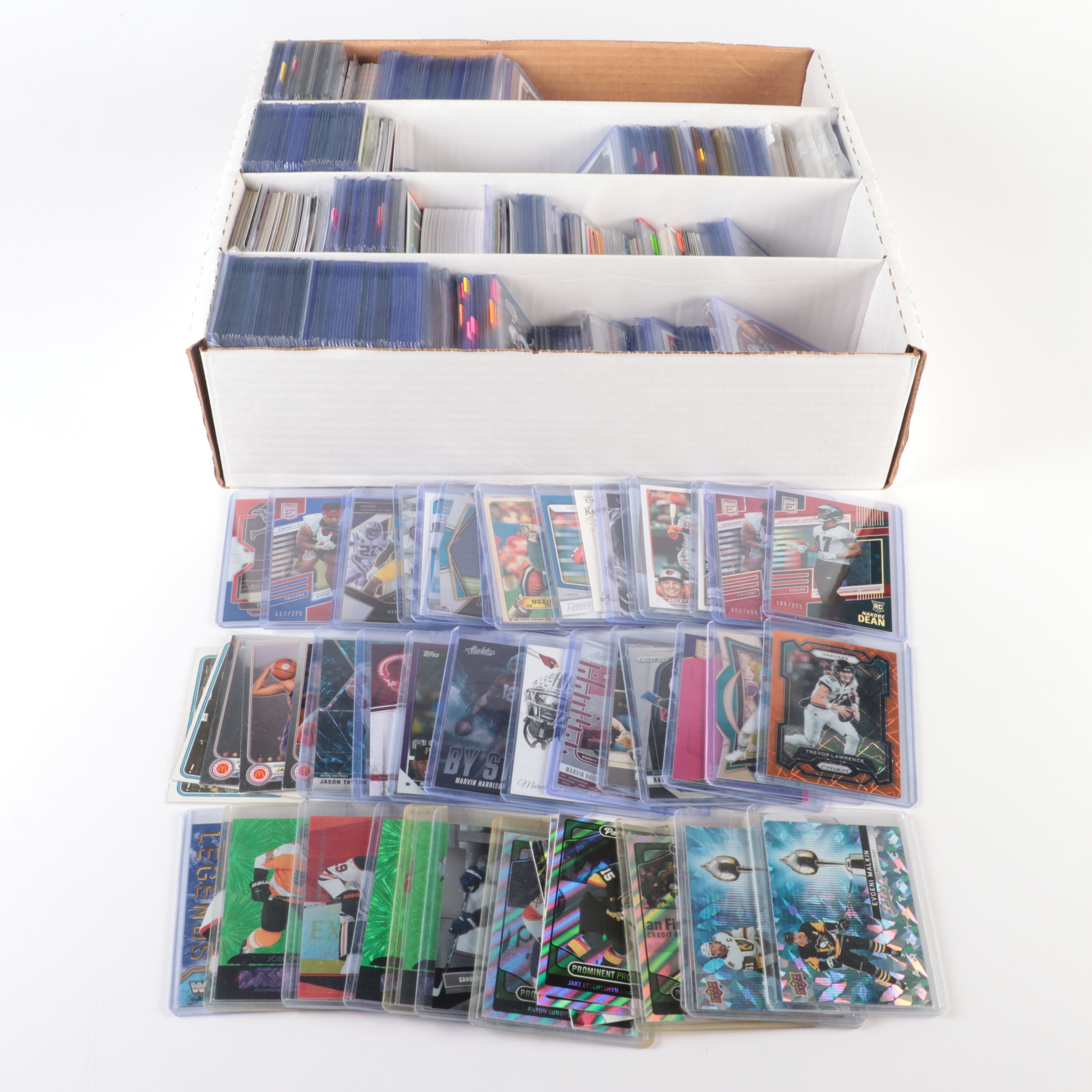 Collection of Football, Baseball, Hockey, Basketball and Golf Trading Cards