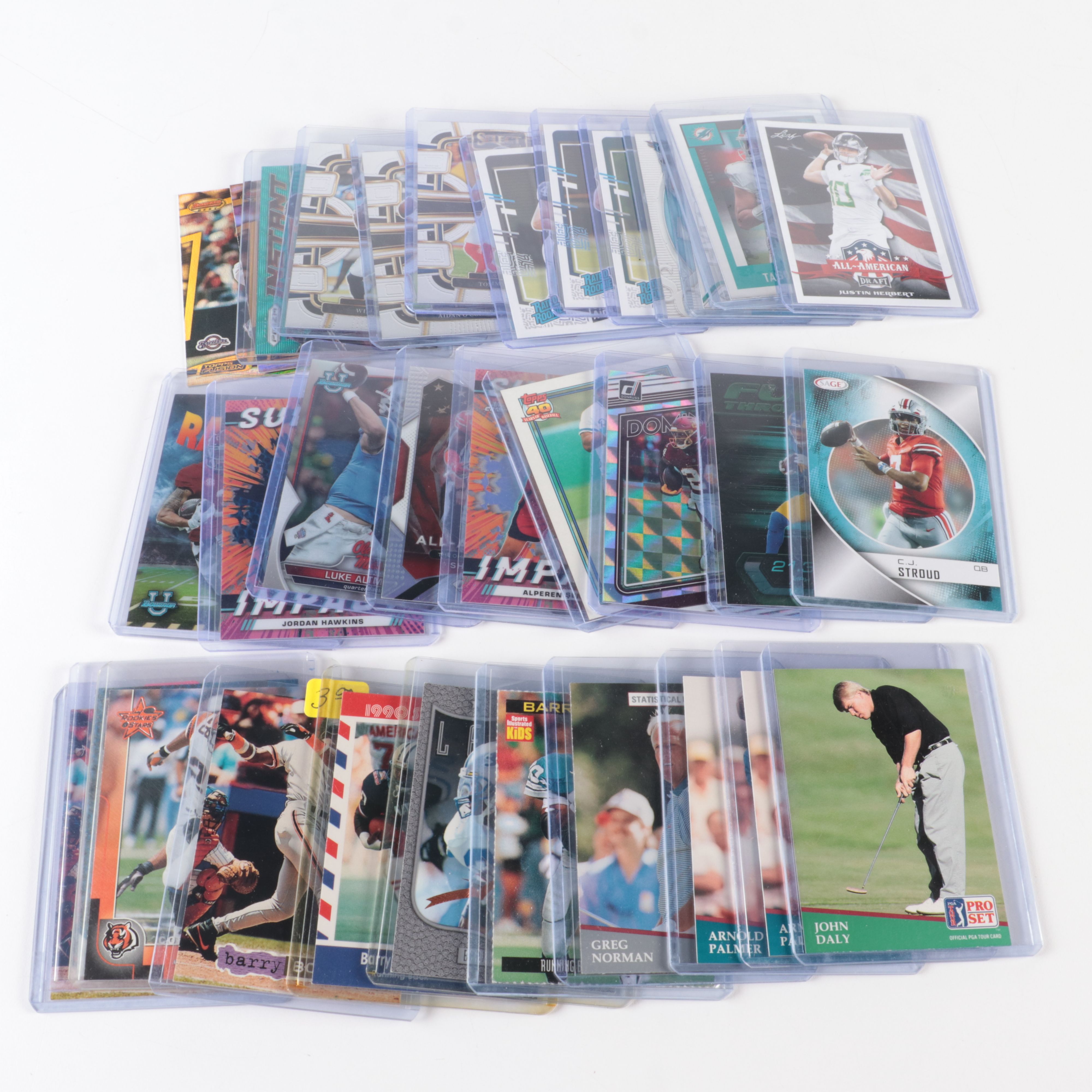 Collection of Football, Baseball, Hockey, Basketball and Golf Trading Cards