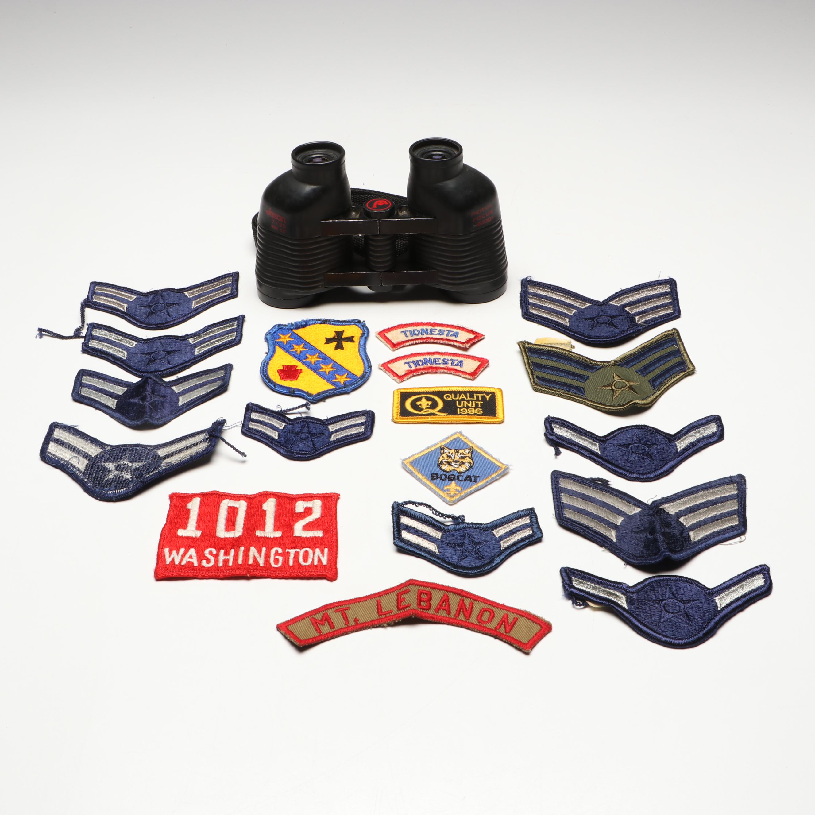 Jason Permafocus 2000 Binoculars with US Military Patches