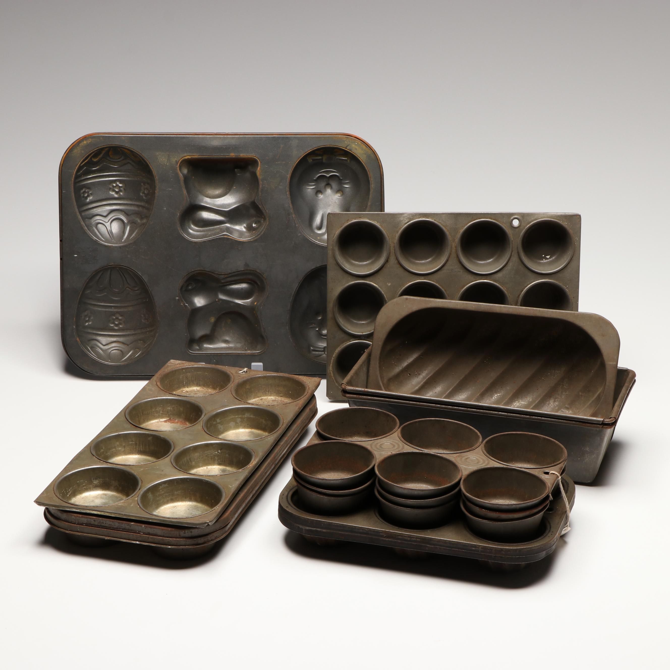 Ekco and Other Metal Muffin and Bread Pans