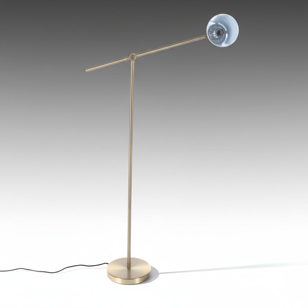 Project 62 Attr. Brushed Brass Cantilever Floor Lamp, 2020