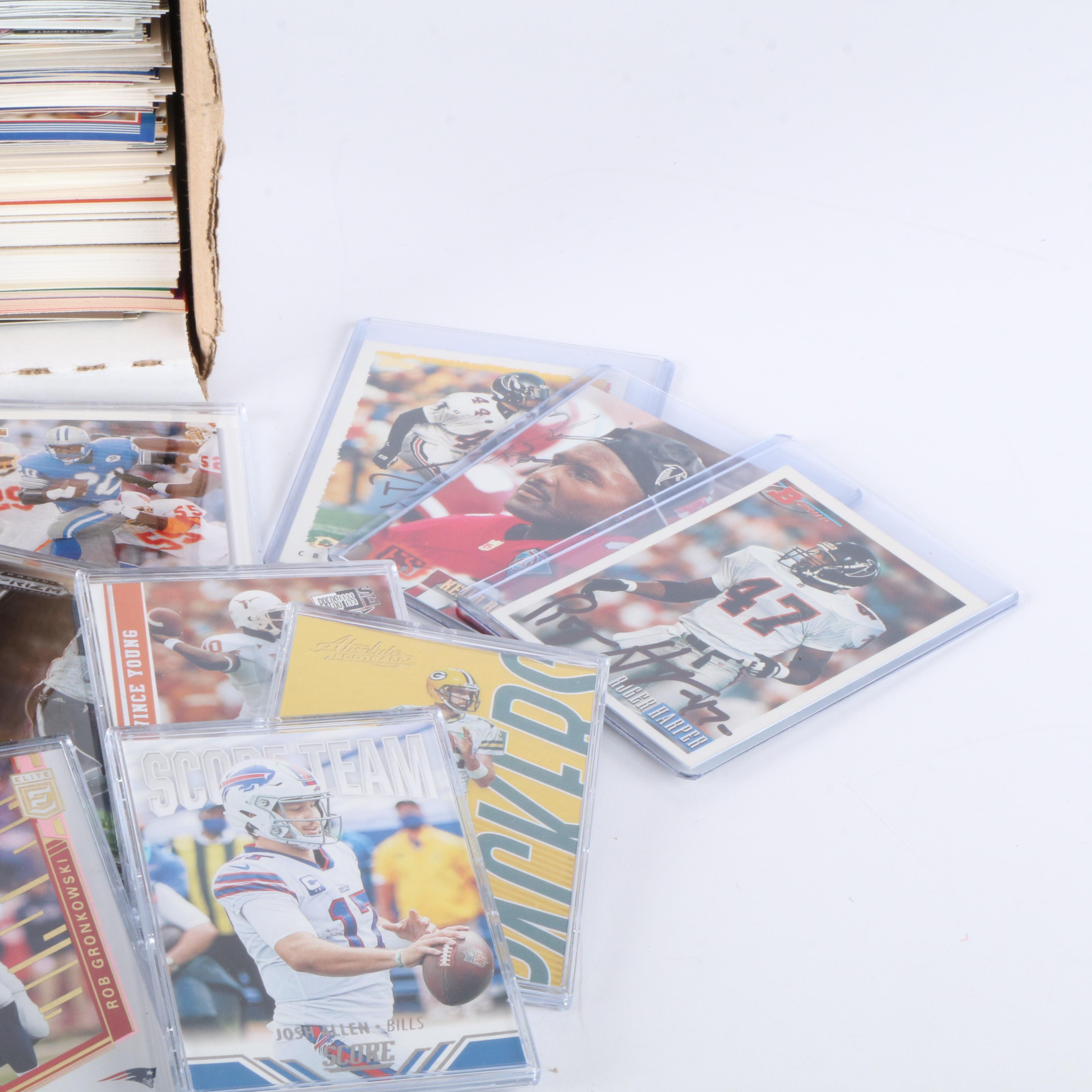 600+ Football Cards with Harper, Ross, Johnson, and Doleman Signed