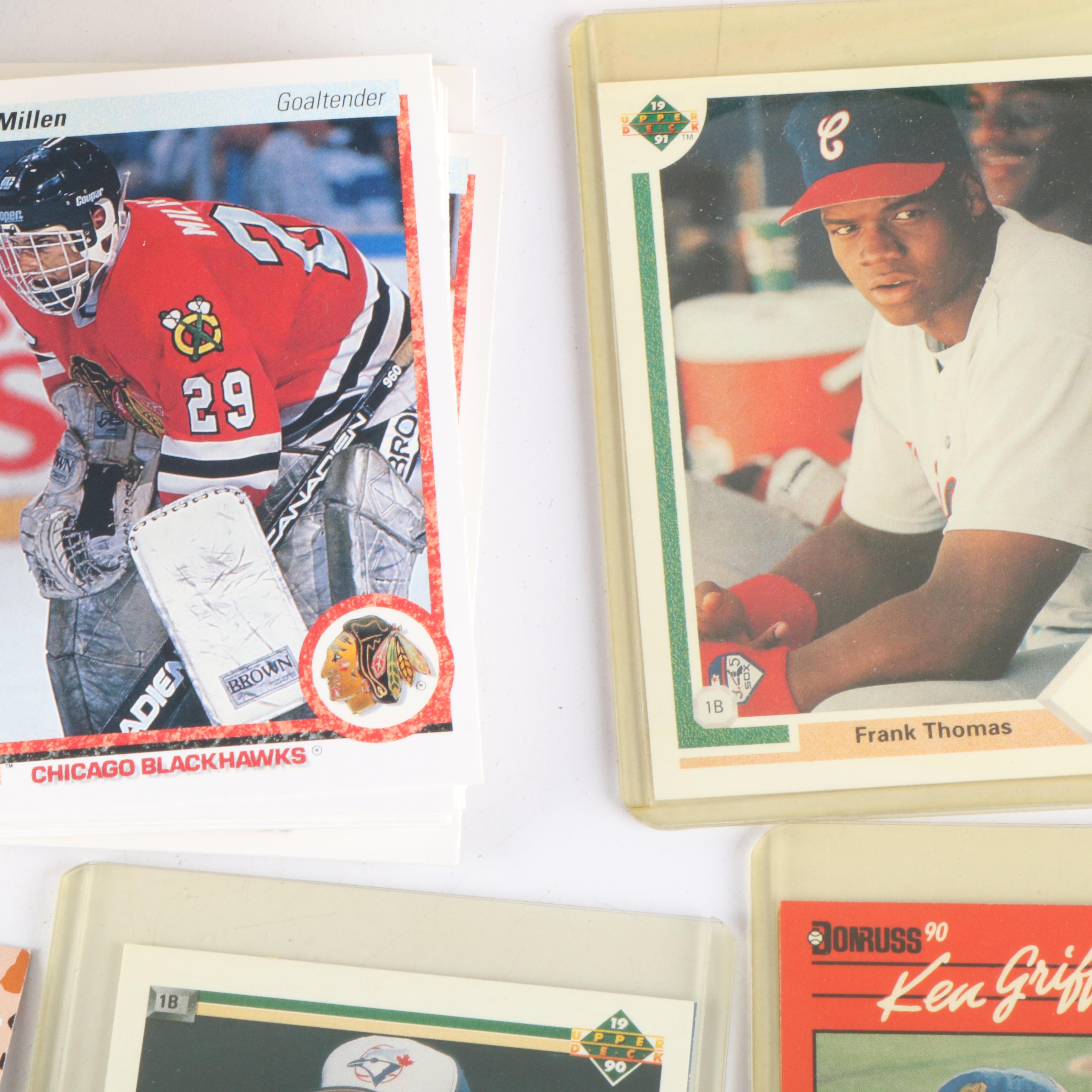 Collection of Baseball, Basketball, Hockey, and Football Cards, 1980s-1990s