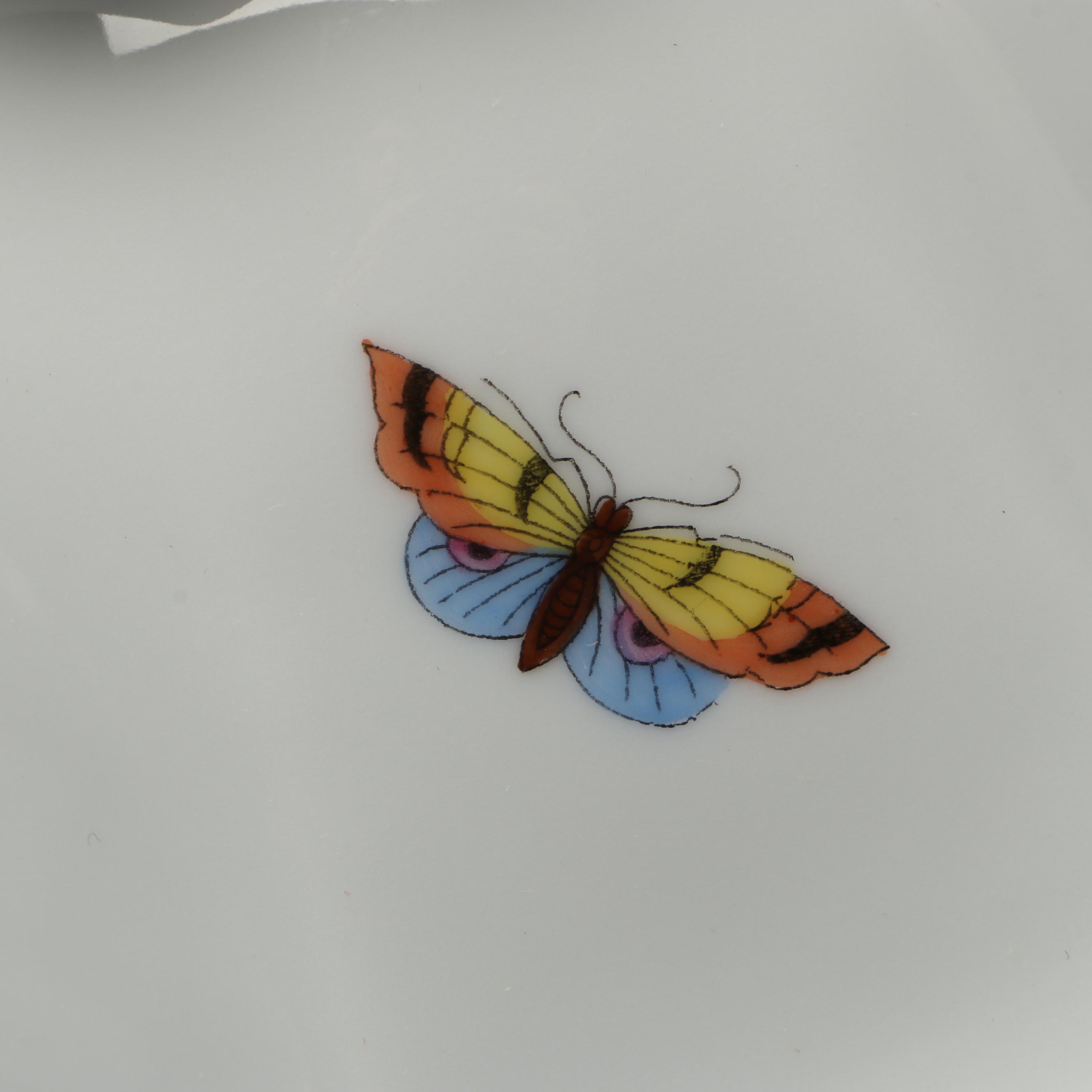 Herend "Rothschild Bird" Hand-Painted Porcelain Footed Bowl