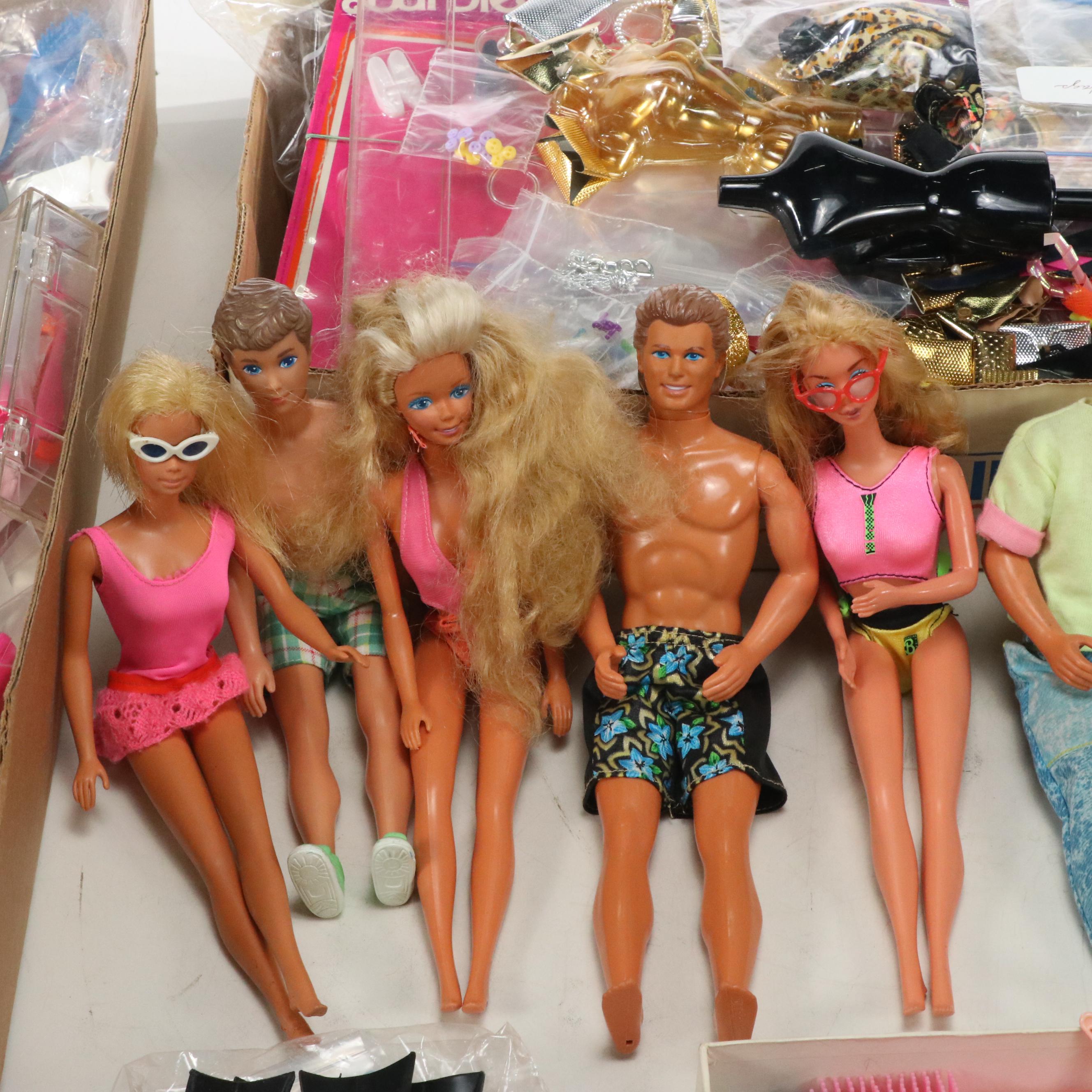 Mattel Barbie, Ken and Other Dolls and Accessories, Mid to Late 20th C.
