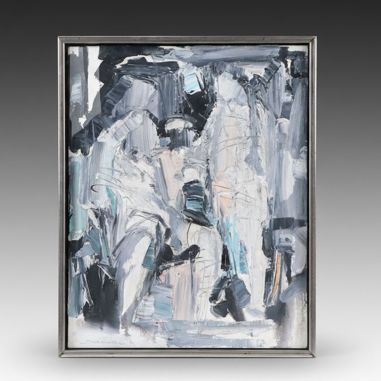 Jack Meanwell Oil Painting "The Couple," 1991