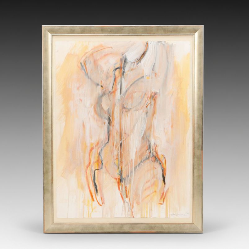 Jack Meanwell Mixed Media Painting, 1994