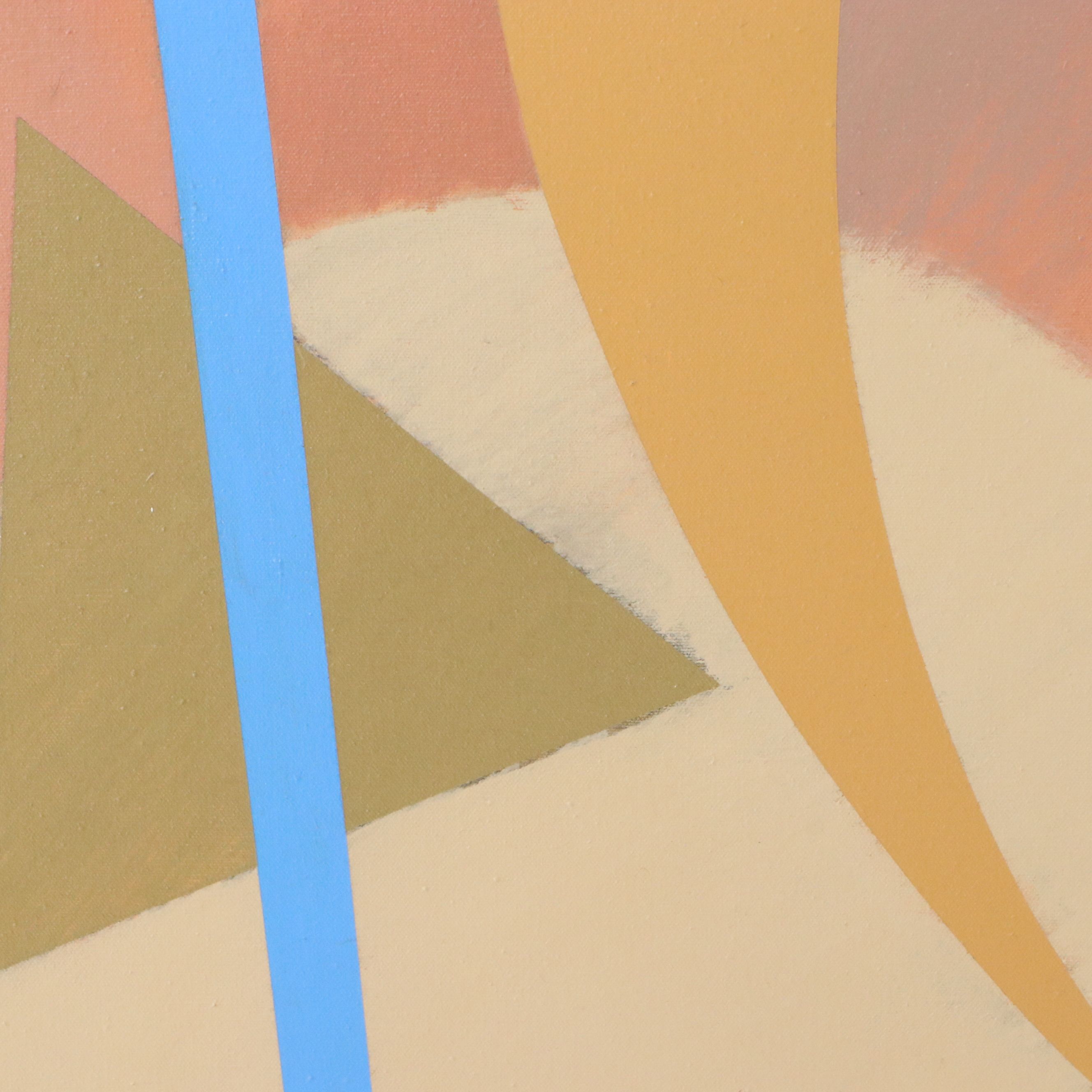 Walter Stomps Modernist Geometric Large-Scale Oil Painting, Late 20th Century