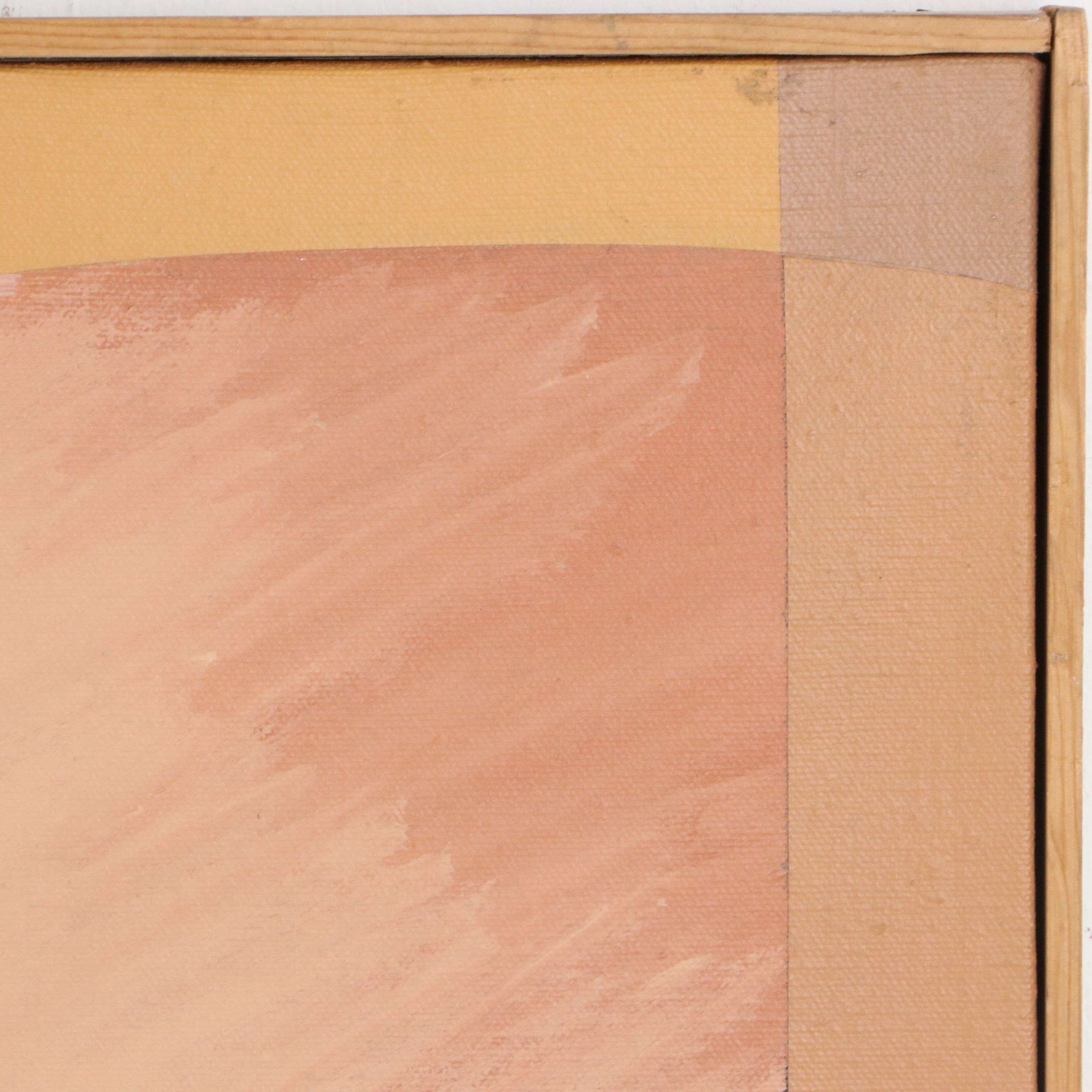 Walter Stomps Modernist Geometric Large-Scale Oil Painting, Late 20th Century