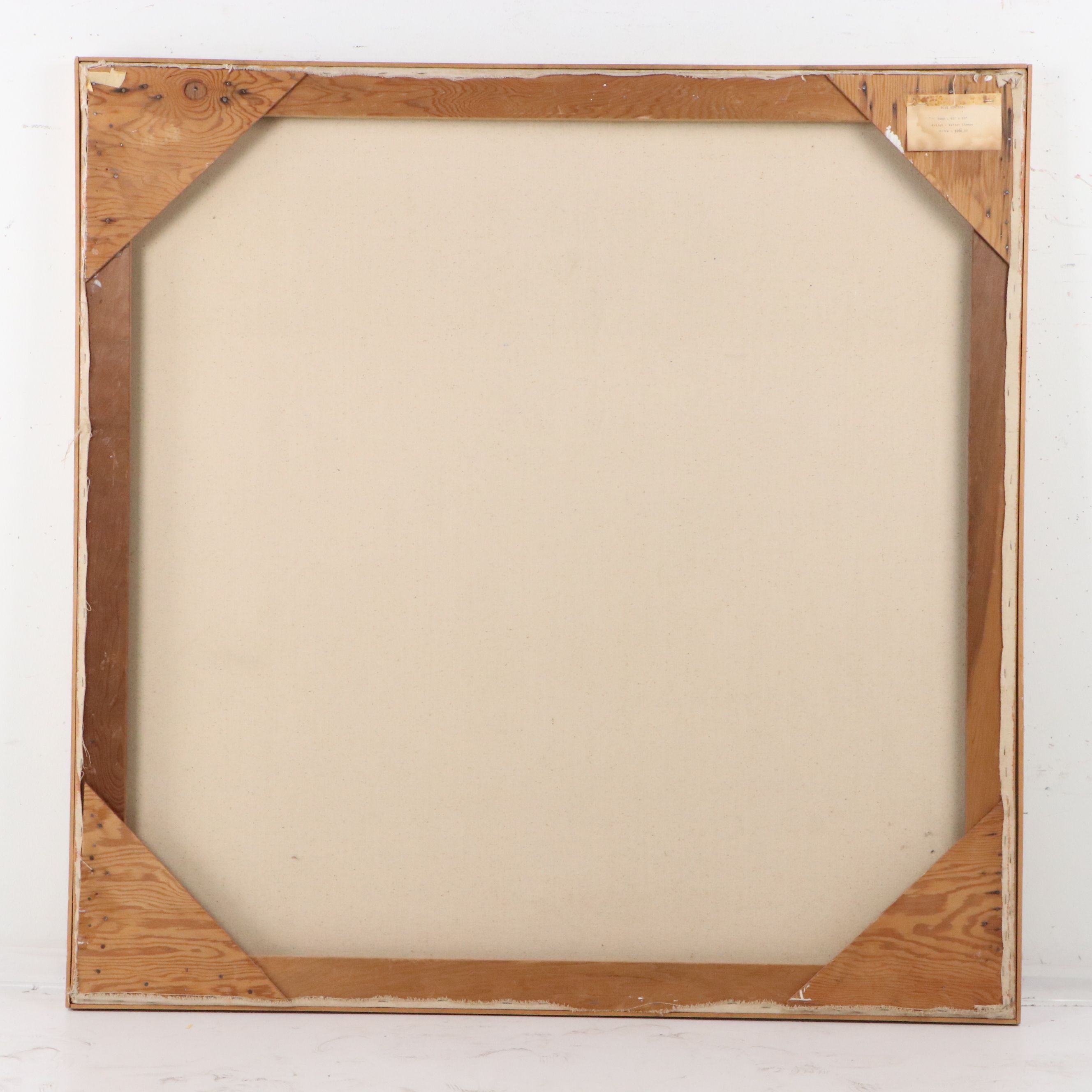 Walter Stomps Modernist Geometric Large-Scale Oil Painting, Late 20th Century