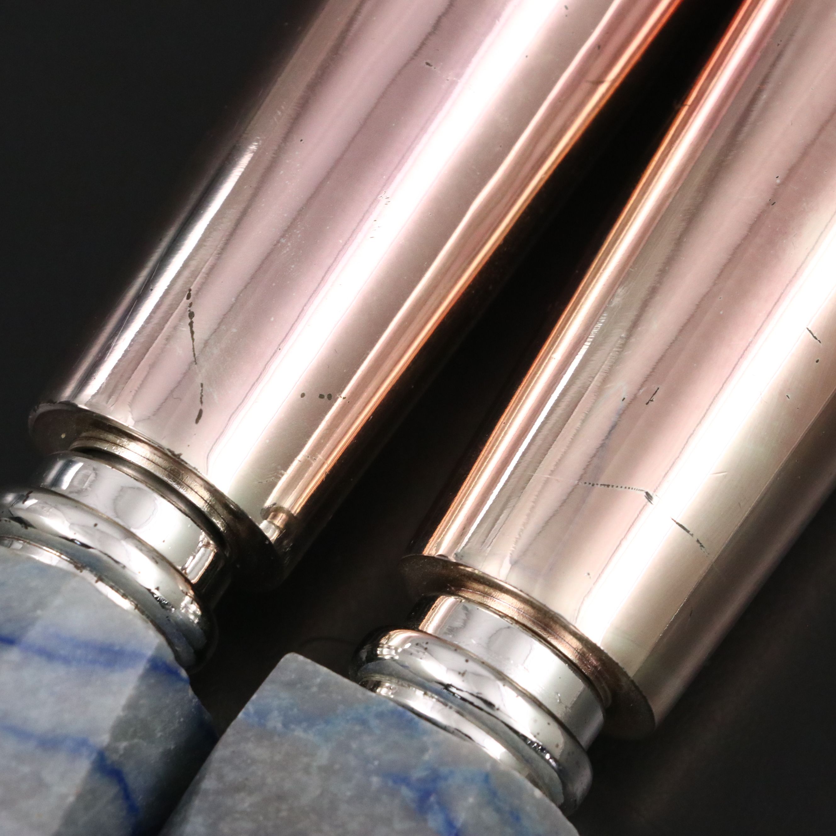 Roberta Schilling Quartz and Stainless Steel Salt & Pepper Shakers