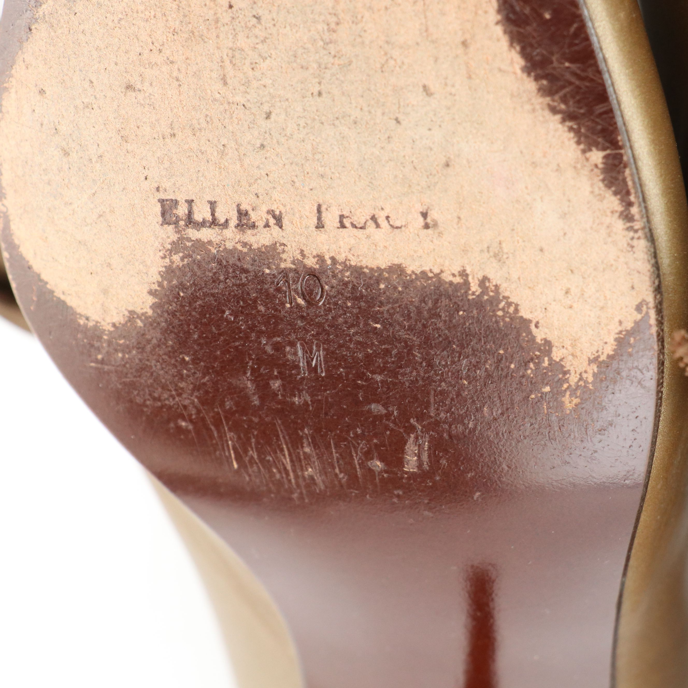 Ellen Tracy Satin Lace Up and Anne Klein Brown Leather Heels, with Boxes
