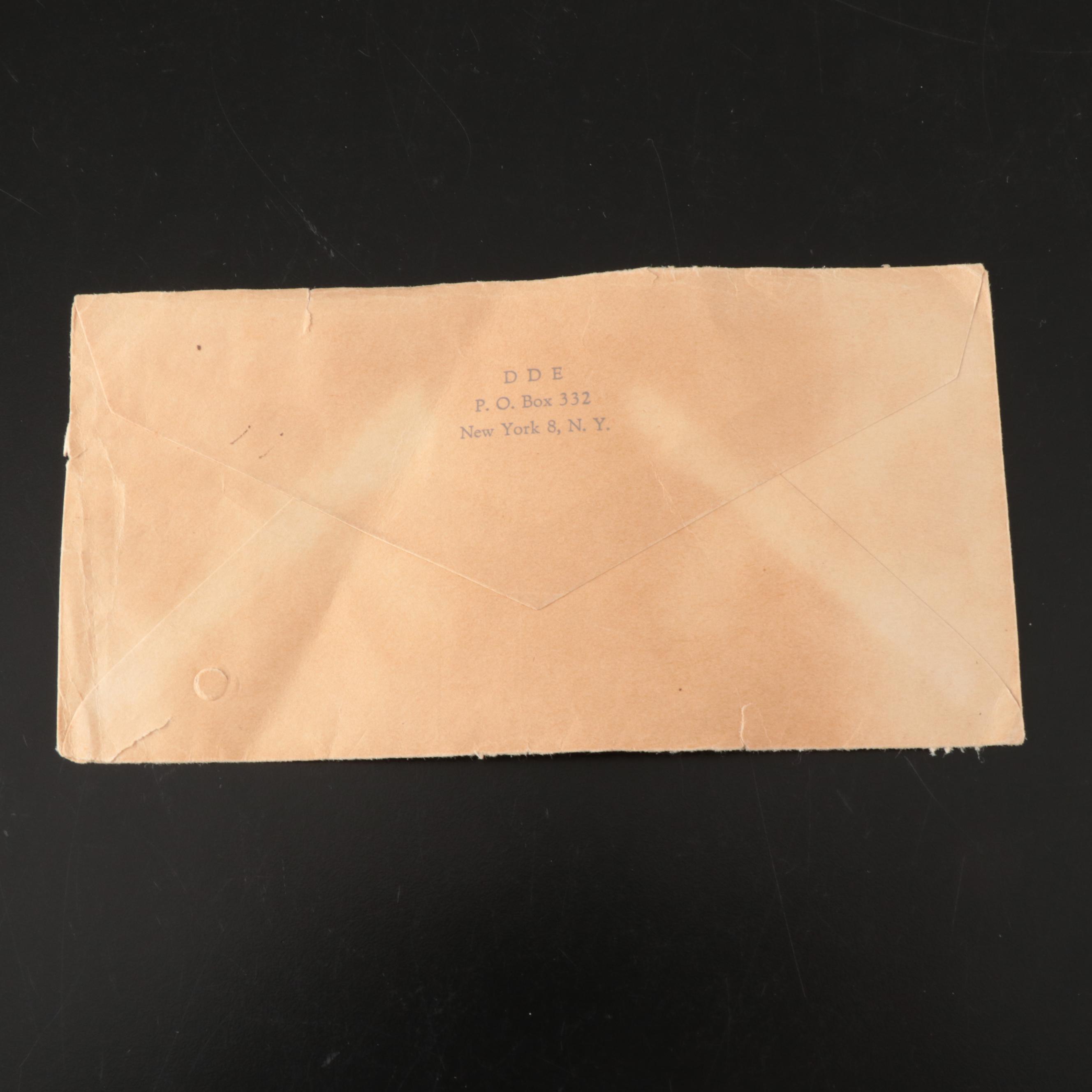 Dwight Eisenhower Autopen Signed Letter with Check, 1948