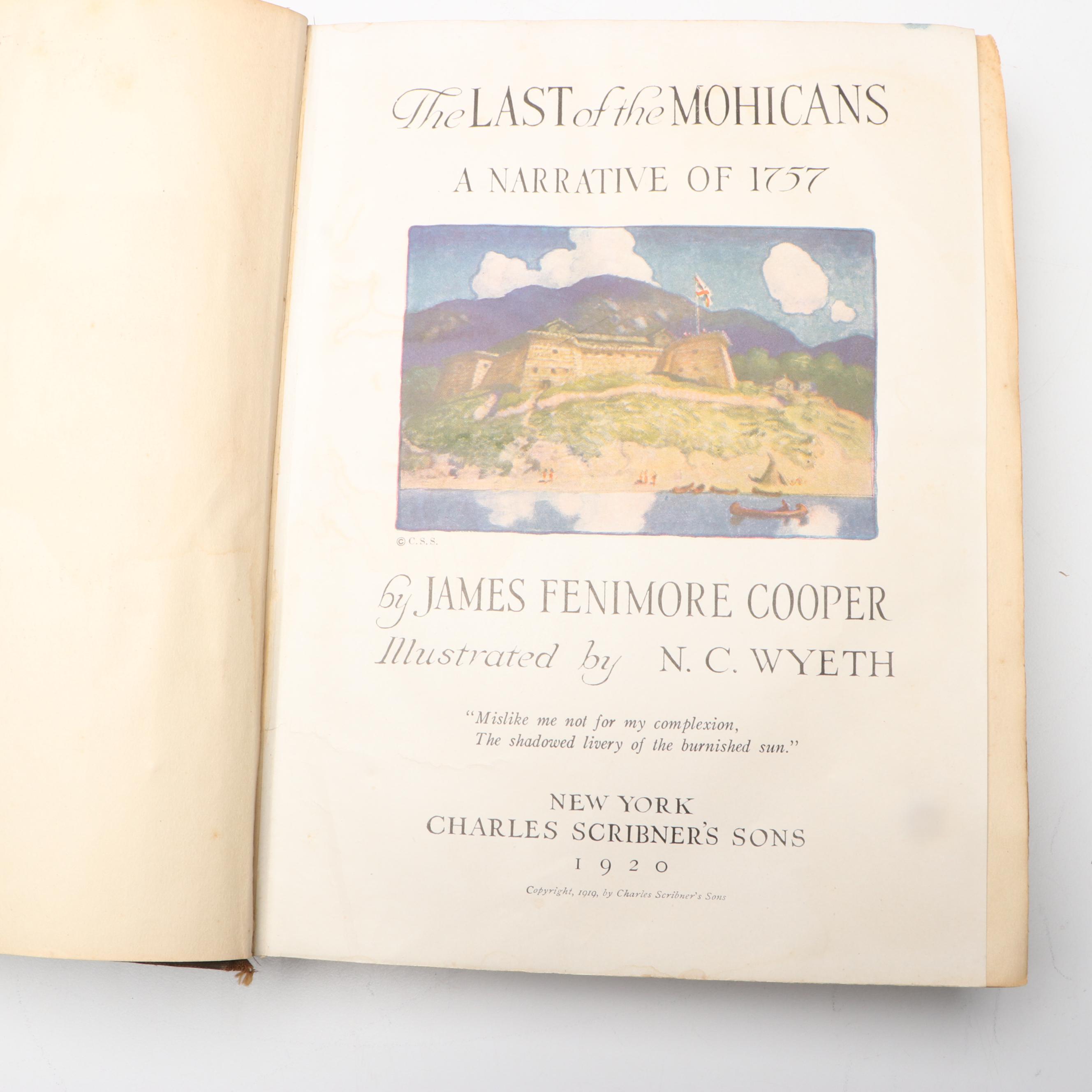 N. C. Wyeth Illustrated "The Last of the Mohicans" by James Fenimore Cooper