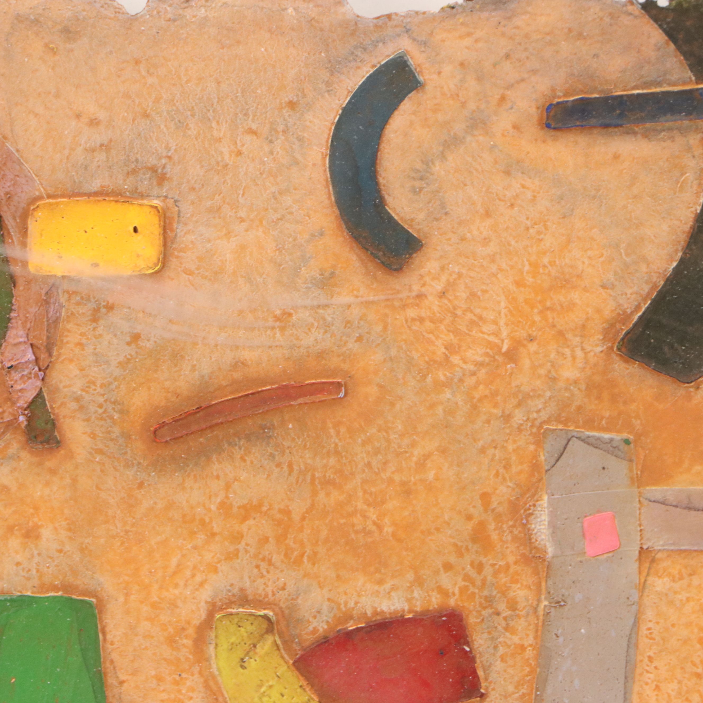 Walter Sorge Modernist Abstract Oil Painting, Late 20th Century