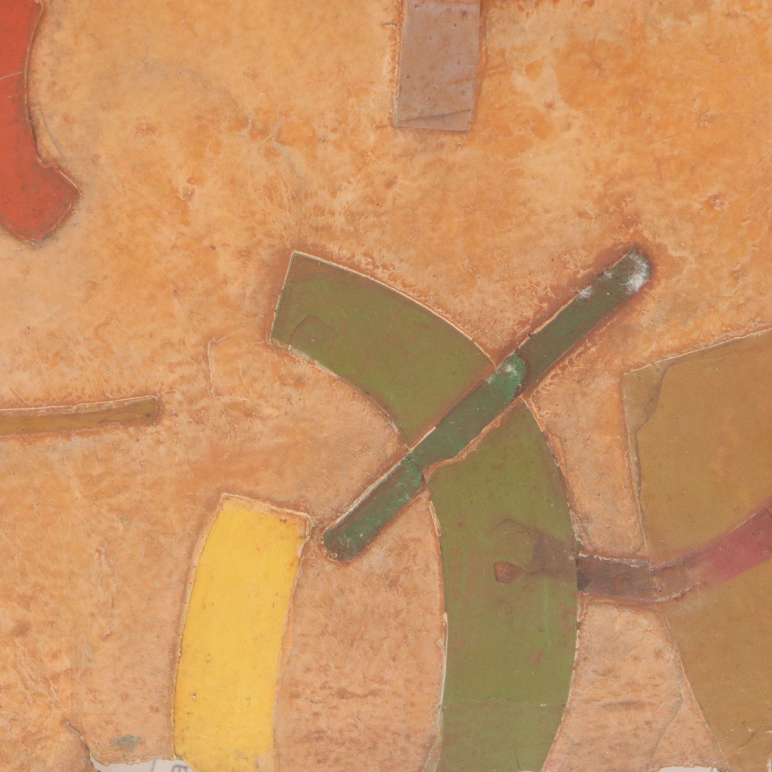 Walter Sorge Modernist Abstract Oil Painting, Late 20th Century