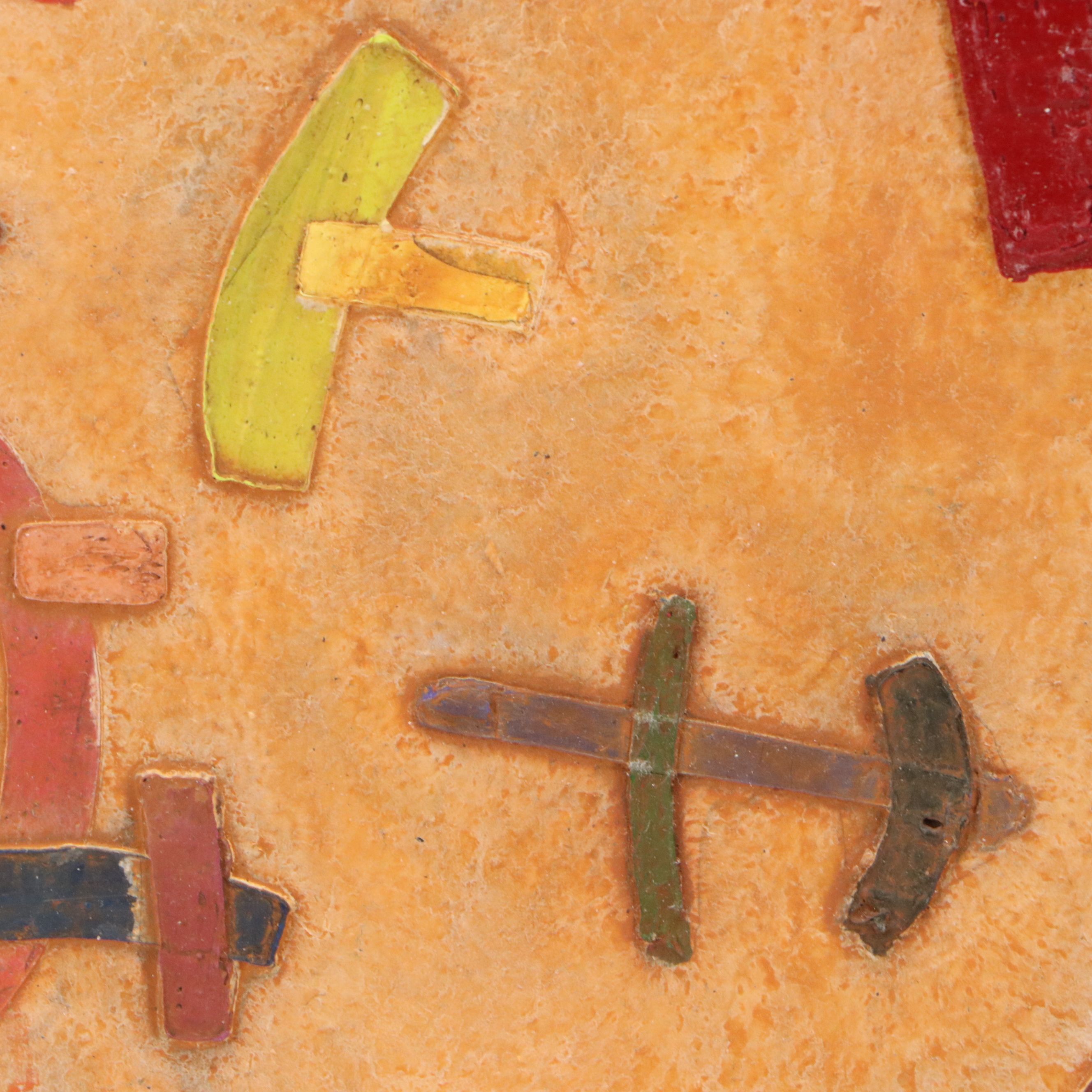 Walter Sorge Modernist Abstract Oil Painting, Late 20th Century