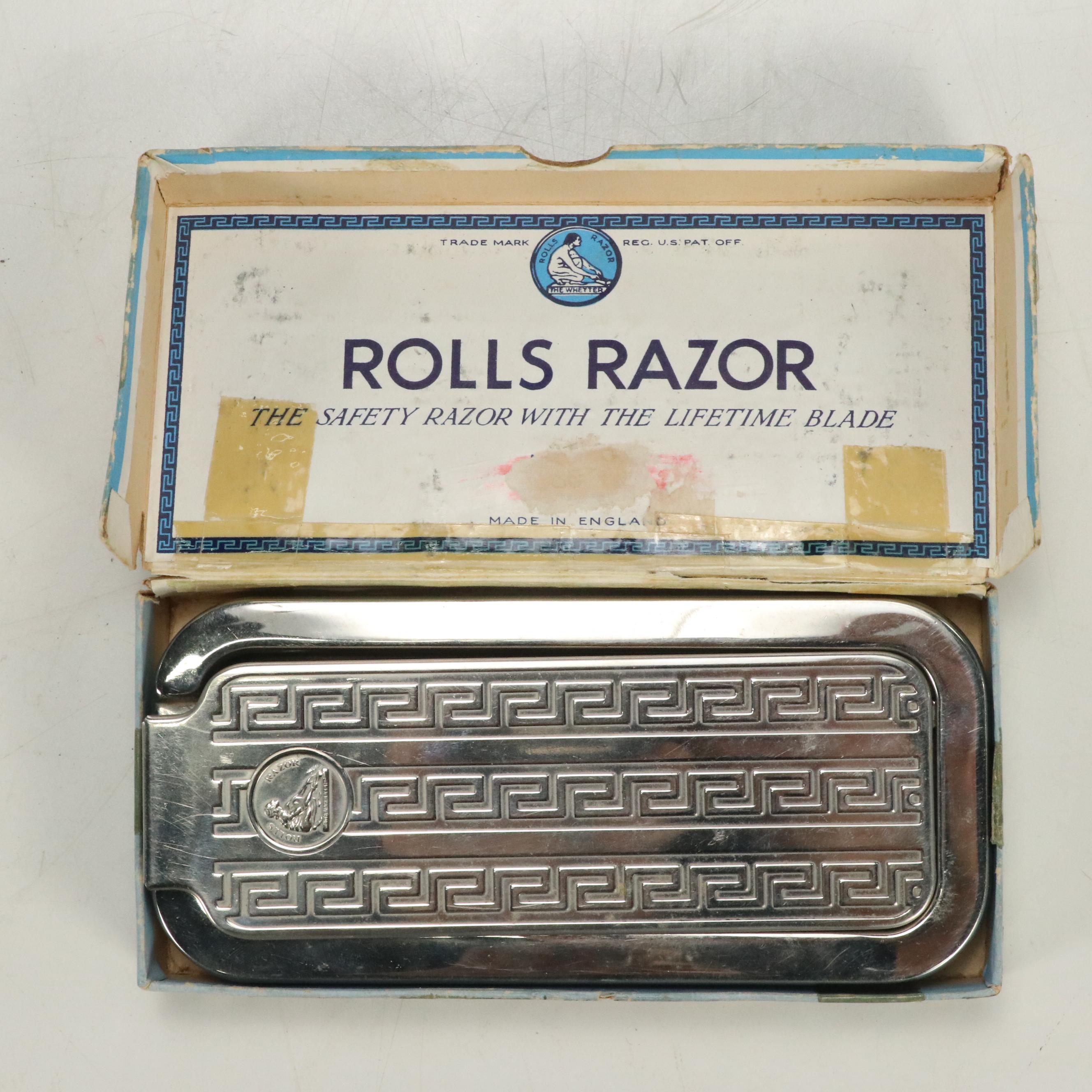 Victorian Razor Strap with Gillette Gem Razor, Rolls-Razor and More