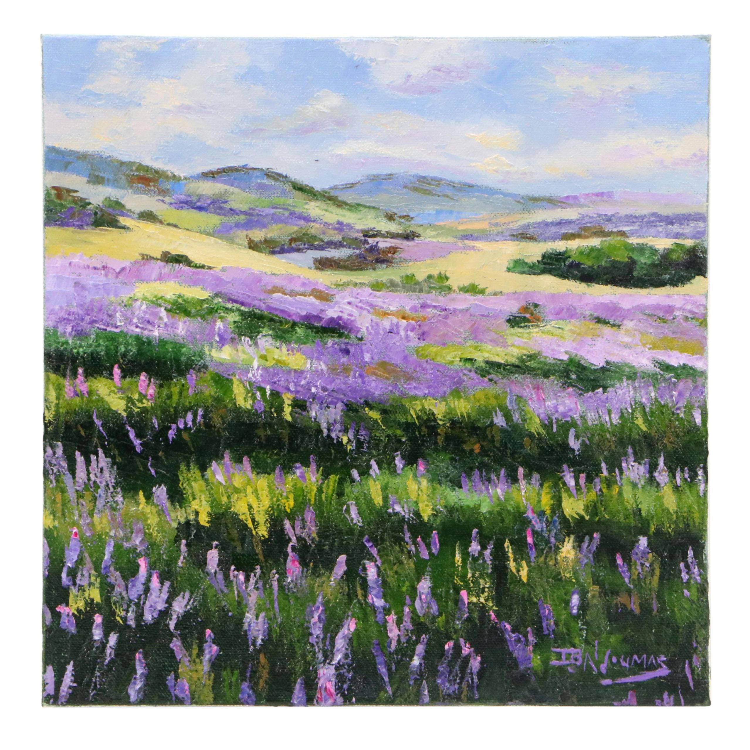 James Baldoumas Oil Painting "Lavender Fields," 2026