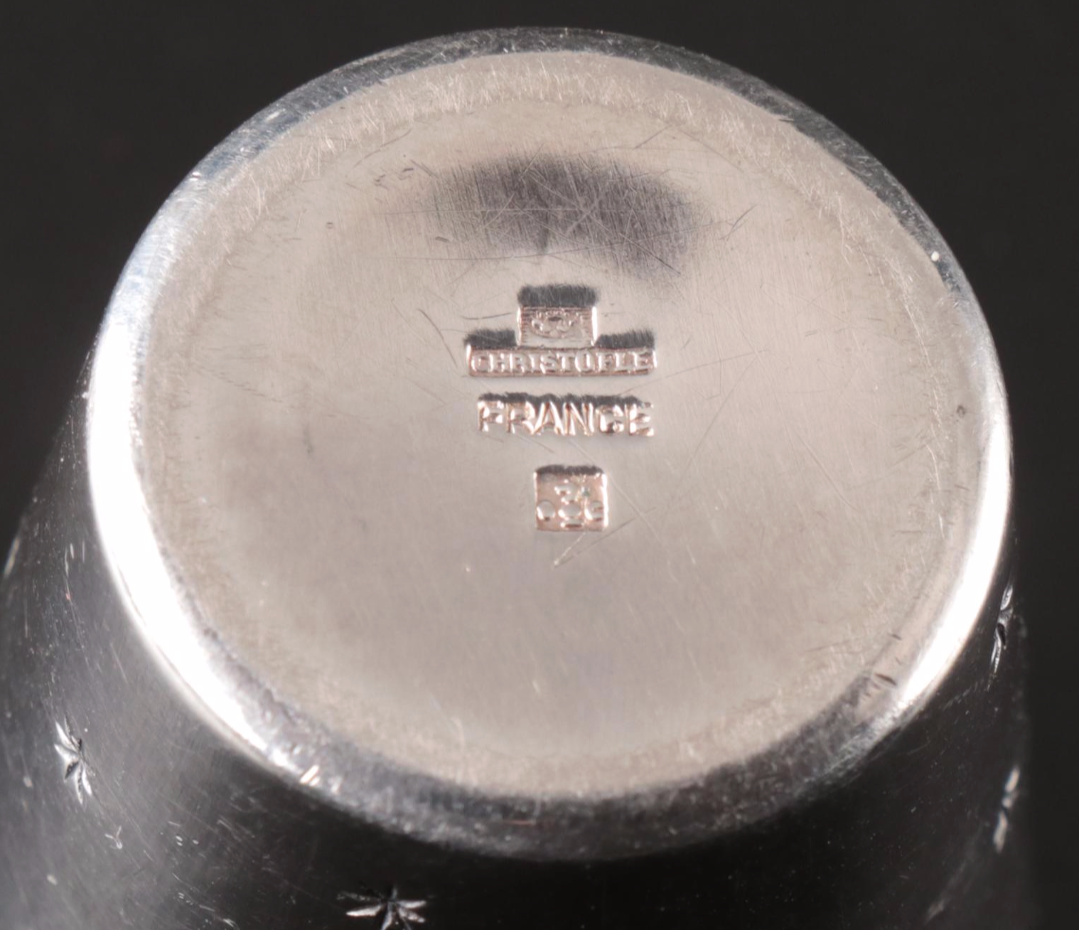 Christofle French Silver Plate Starburst Cup, Mid-20th Century