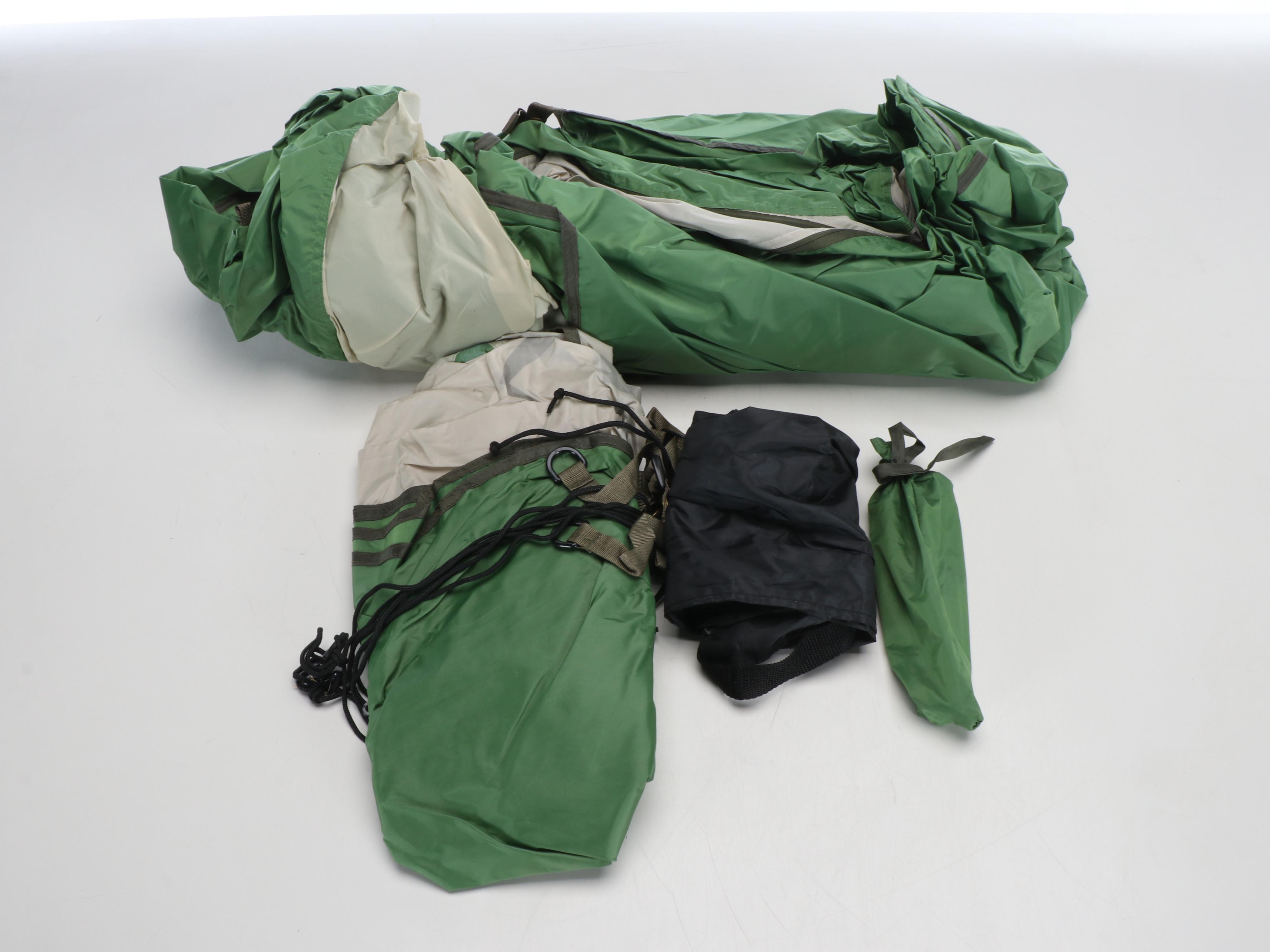 REI "Camp Dome 4" Outdoor Tent with "Footprint" Ground Cover and Poles