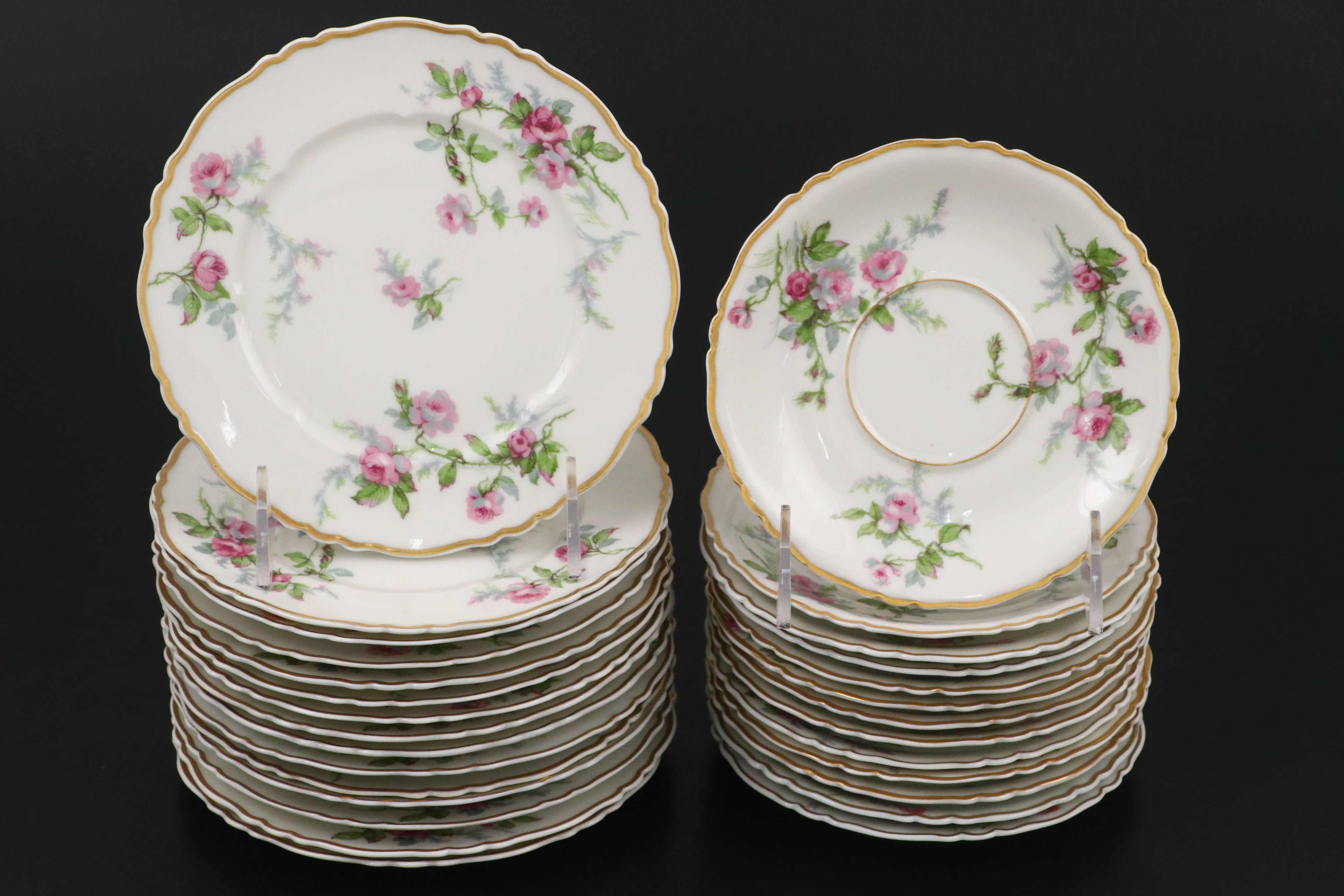 Haviland "Sylvia" Porcelain Dinnerware and Tea Service, Late 19th/ Early 20th C.