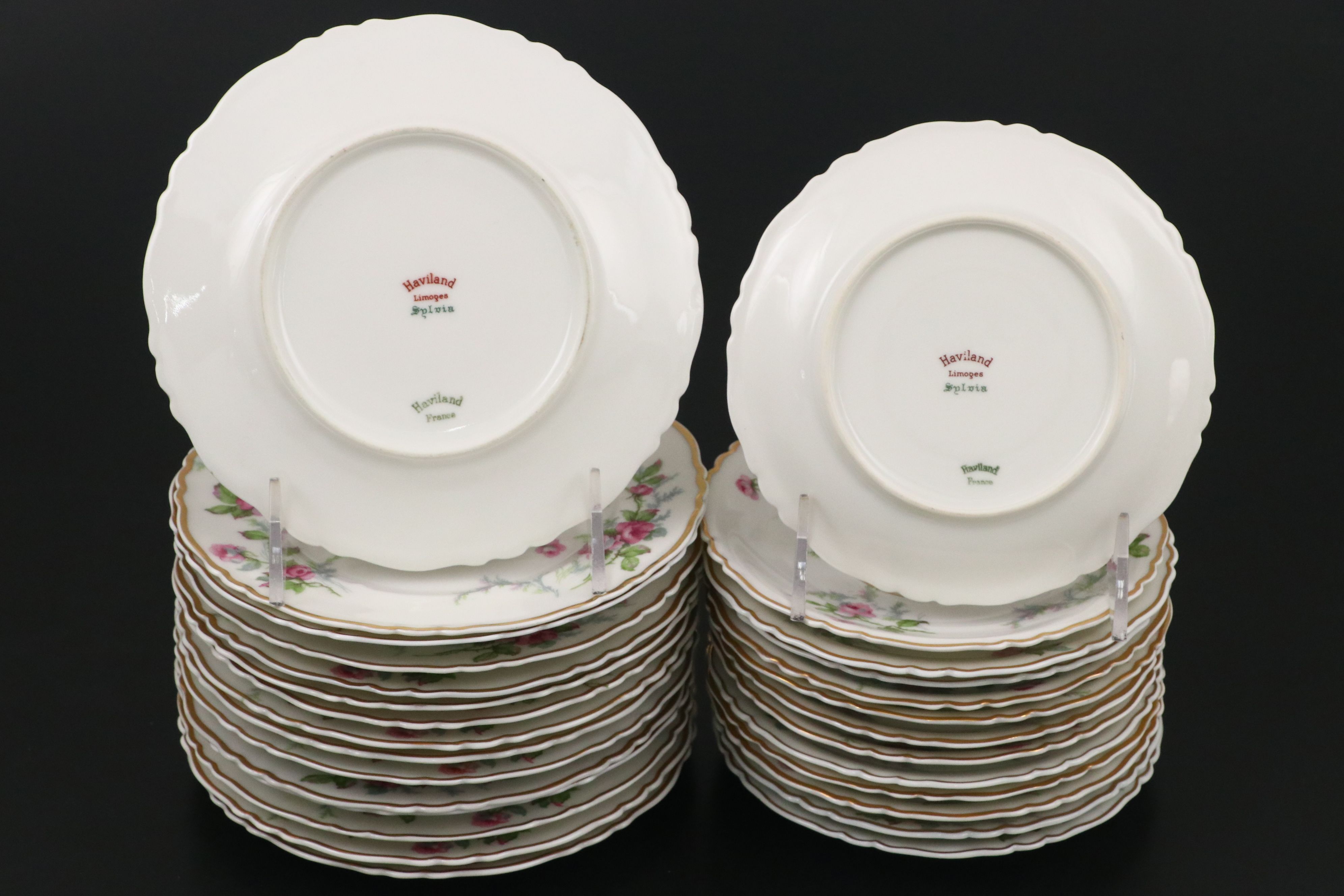 Haviland "Sylvia" Porcelain Dinnerware and Tea Service, Late 19th/ Early 20th C.