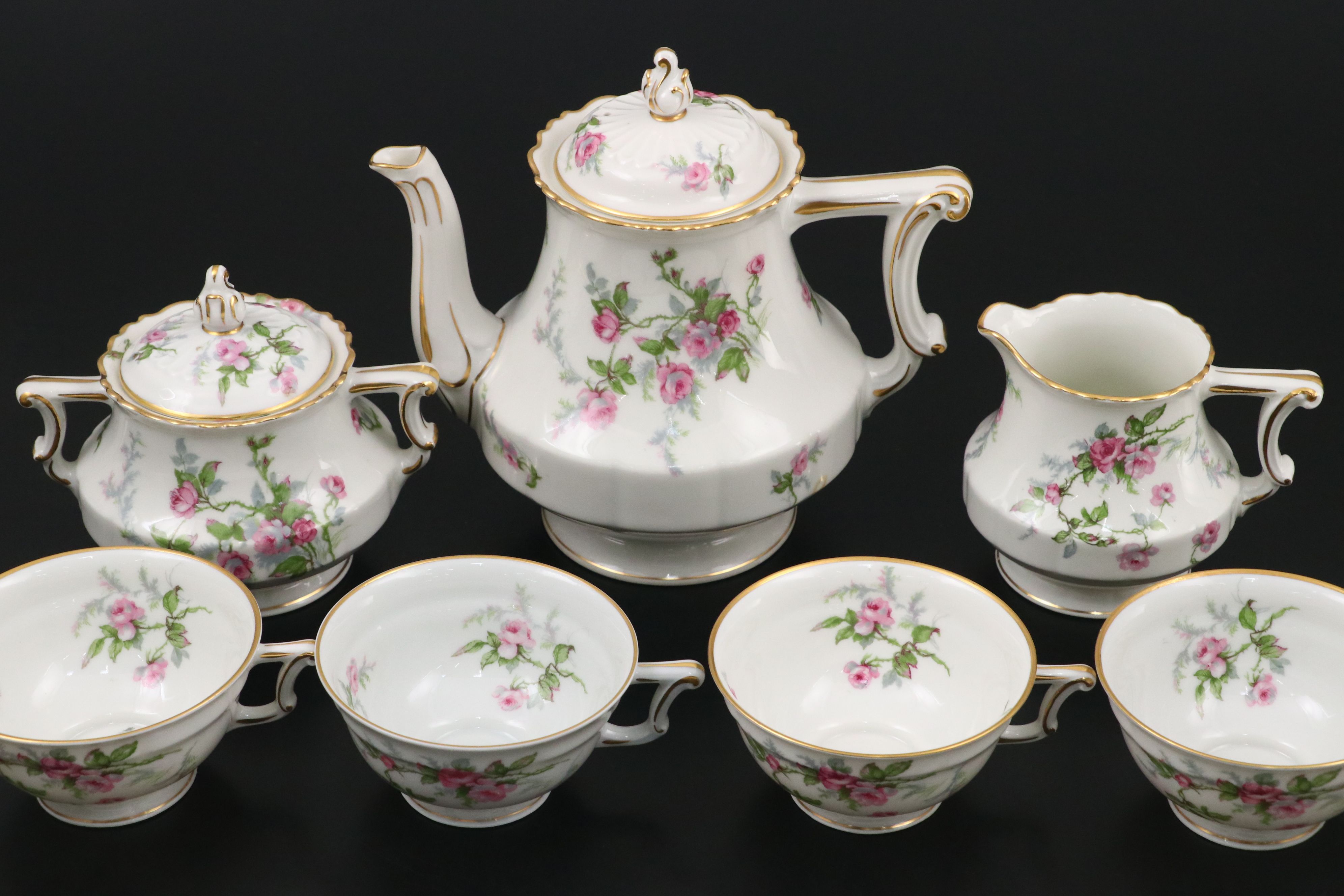 Haviland "Sylvia" Porcelain Dinnerware and Tea Service, Late 19th/ Early 20th C.