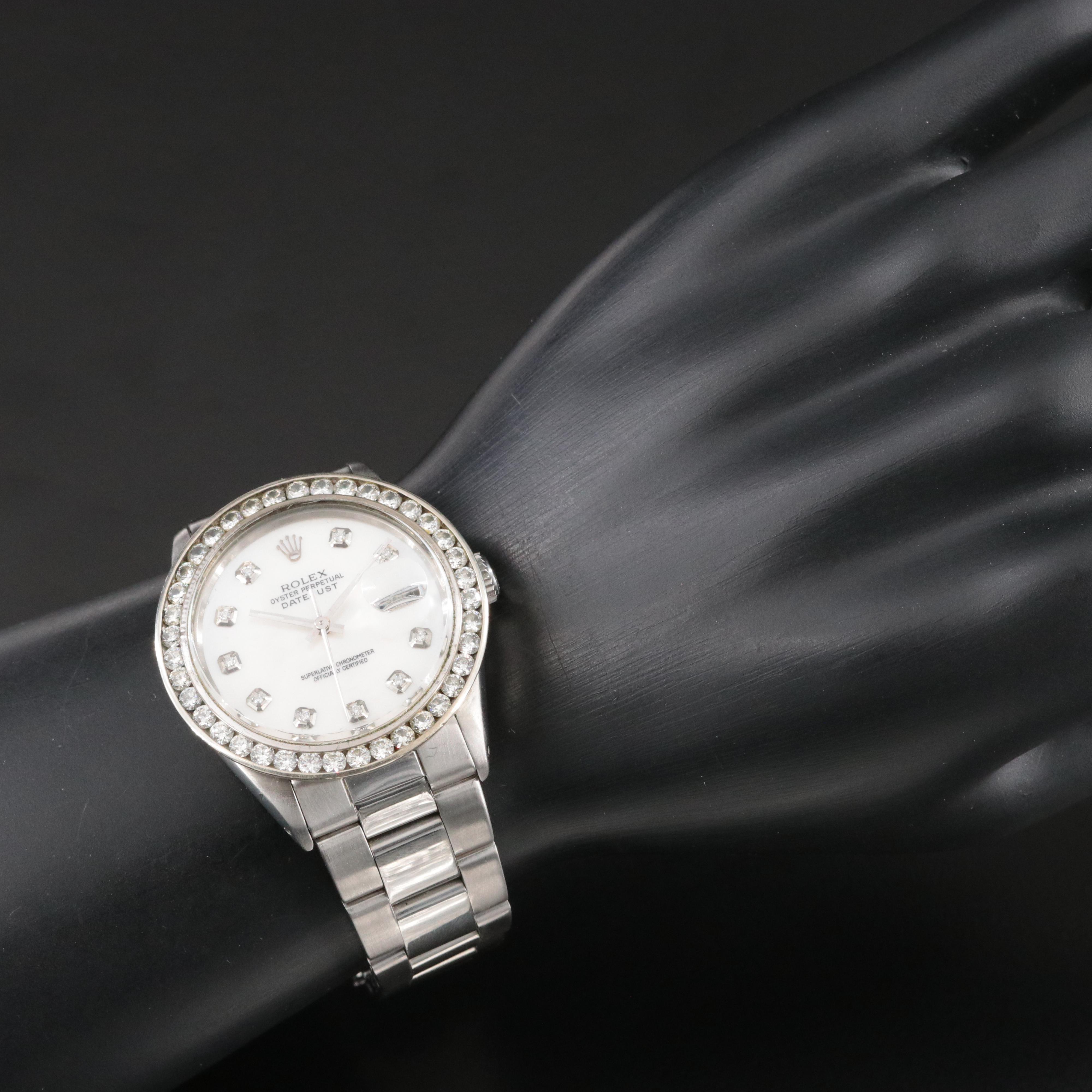 Rolex Datejust 16013 Custom Diamond Watch c.1987