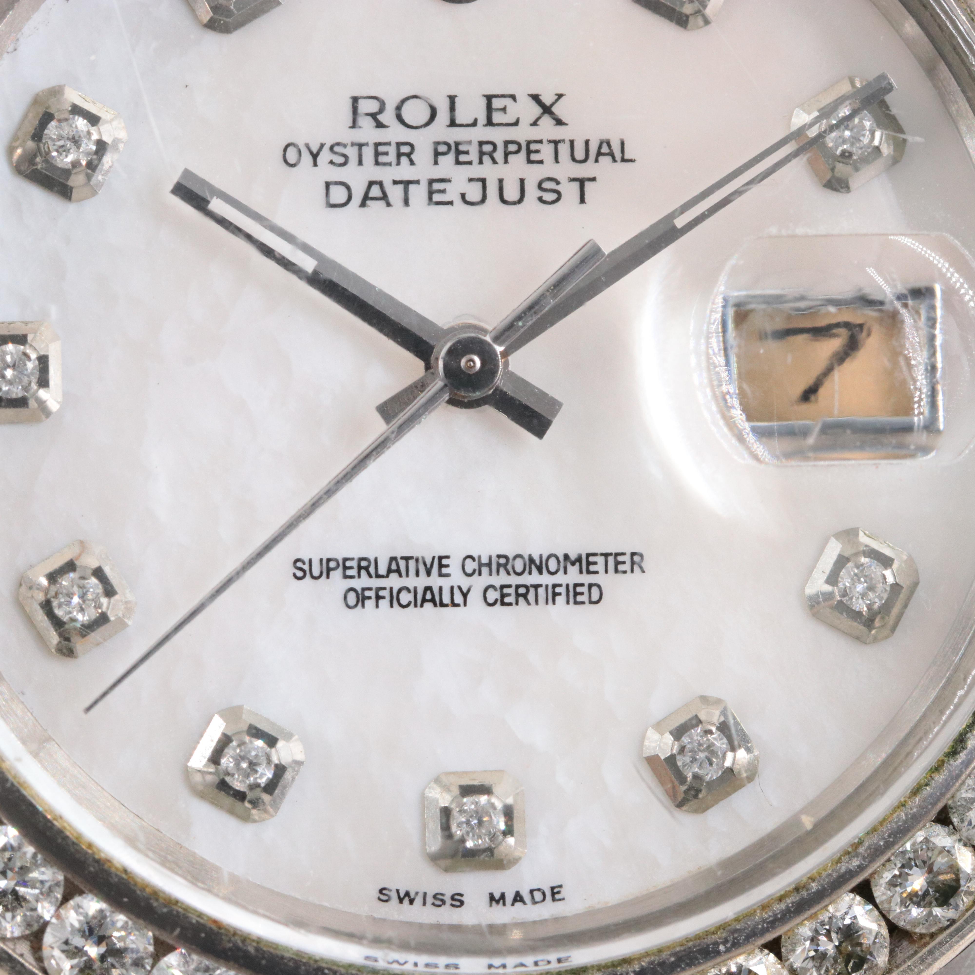 Rolex Datejust 16013 Custom Diamond Watch c.1987