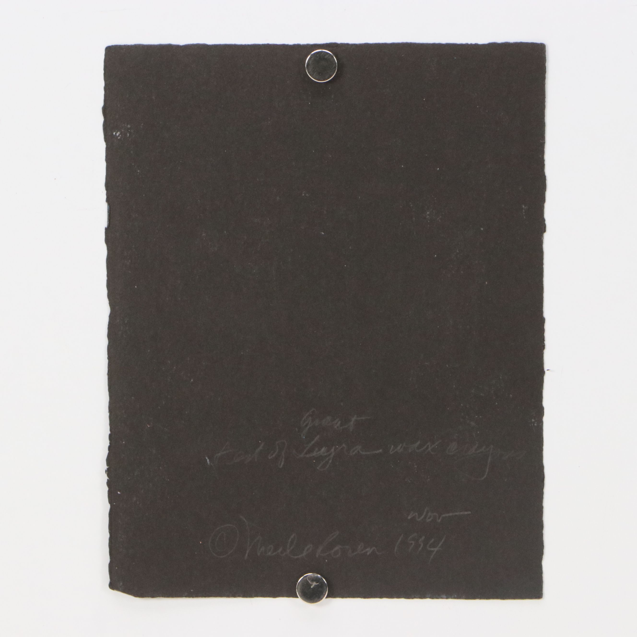 Merle Rosen Stylized Figural Crayon Drawing, 1994