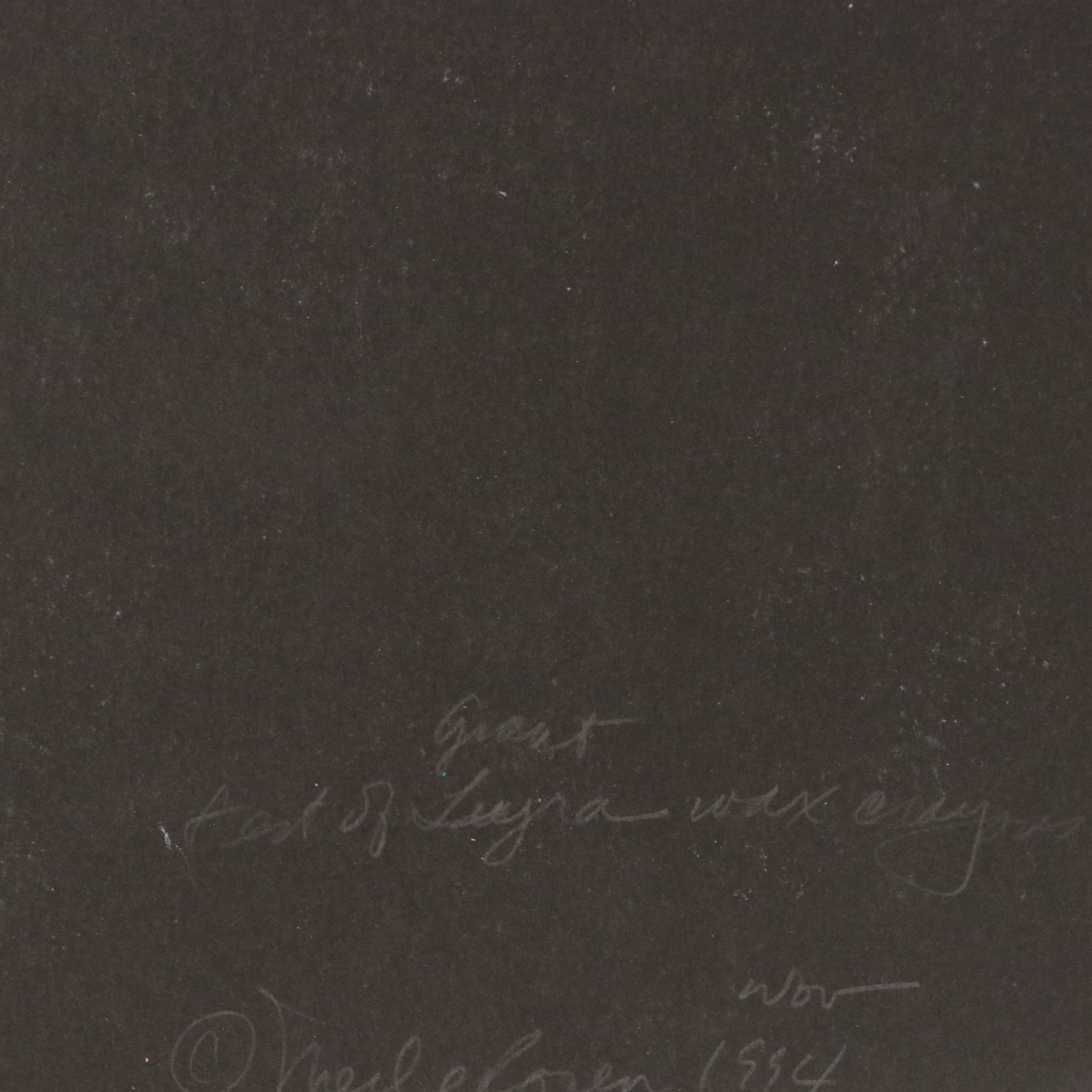 Merle Rosen Stylized Figural Crayon Drawing, 1994